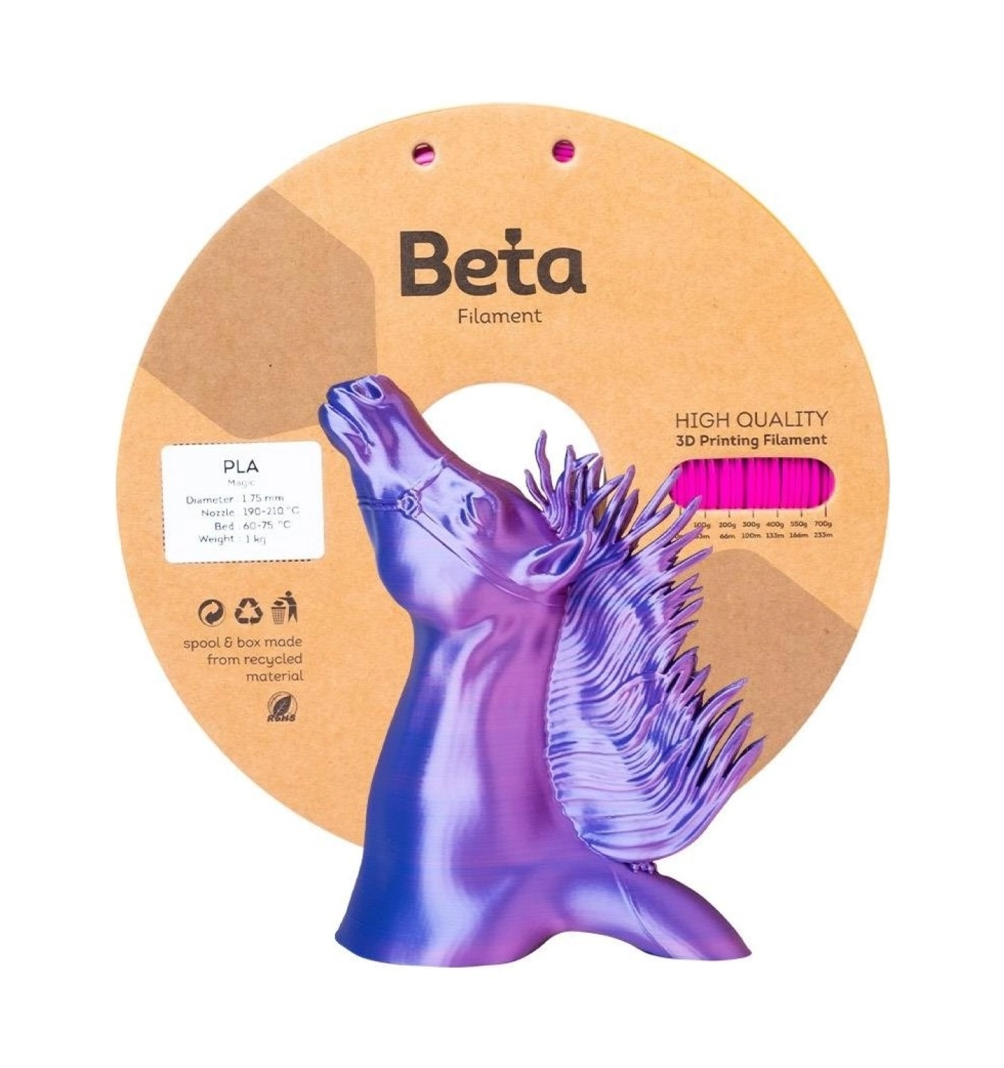Beta Pla-Magic Silk Filament Rose Red Royal Blue ürün görseli