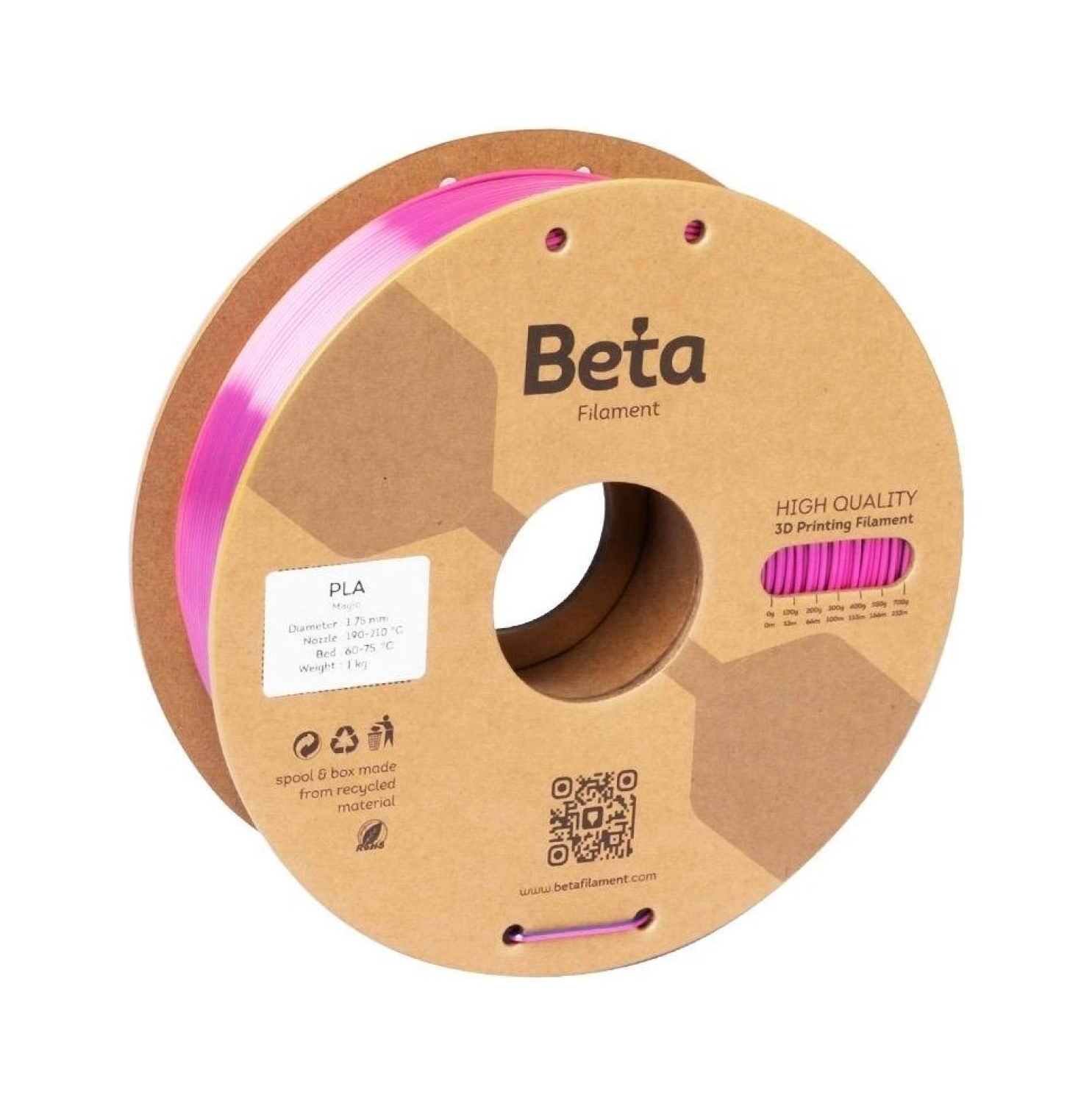 Beta Pla-Magic Silk Filament Rose Red Royal Blue - Görsel 2