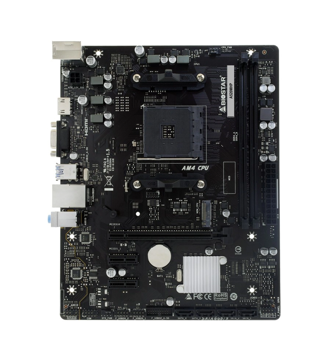 Biostar A520Mhp Ddr4 4400Mhz Am4 Micro Atx Anakart - Görsel 4
