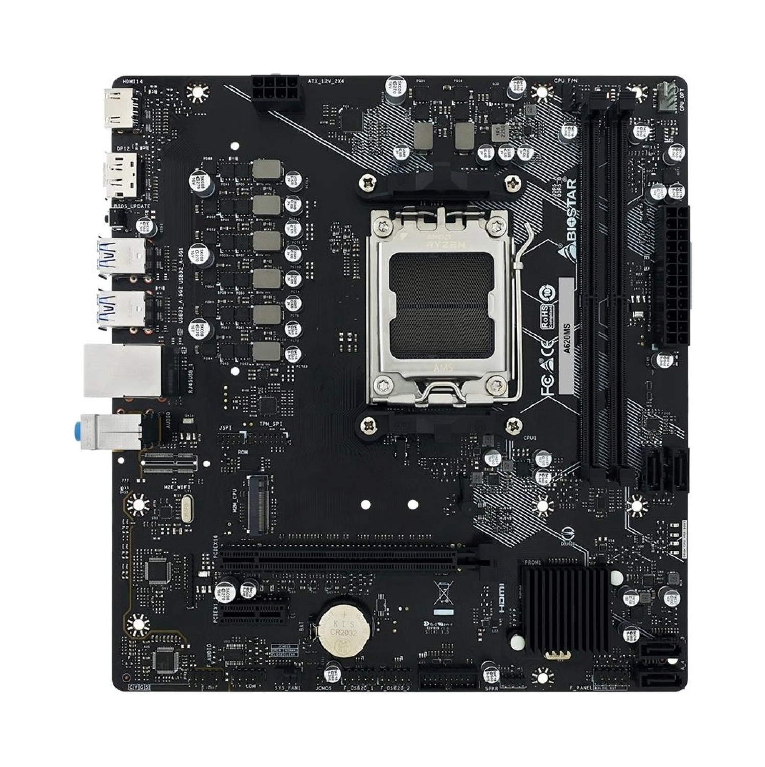 Biostar A620Ms Ddr5 6000Mhz Am5 Micro Atx Anakart - Görsel 2