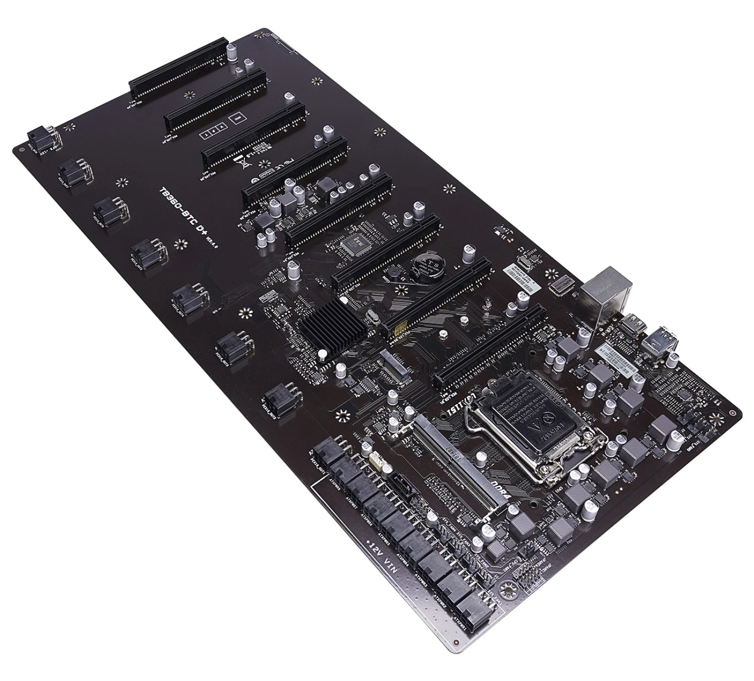 Biostar Bıostar Biostar Tb360-Btc D+ Lga1151 Sodımm Ddr4 8Li Ekran 6Pin Psu Girişli Mining Anakart - Görsel 4
