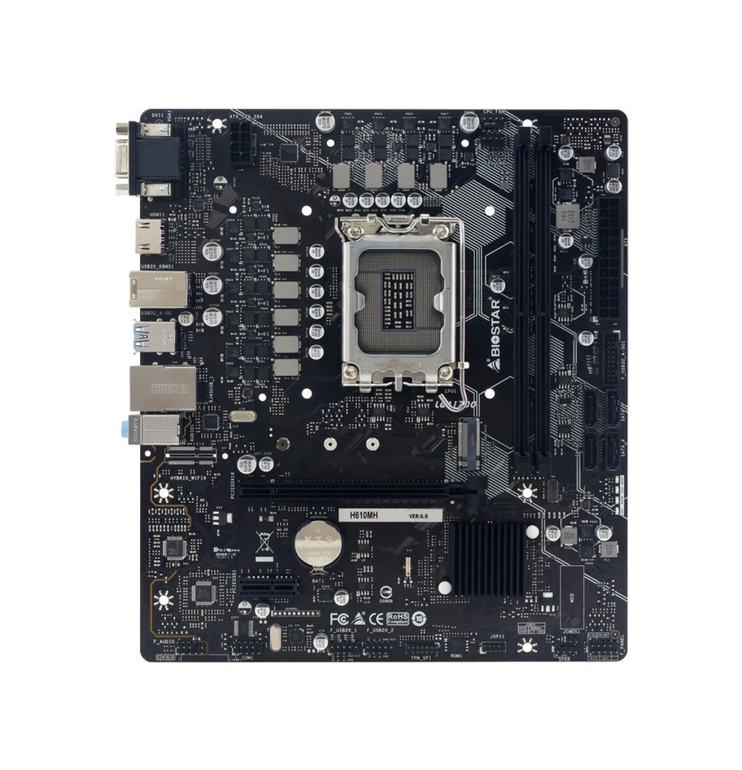 Biostar H610Mh Ddr4 Lga1700 Microatx Anakart - Görsel 3