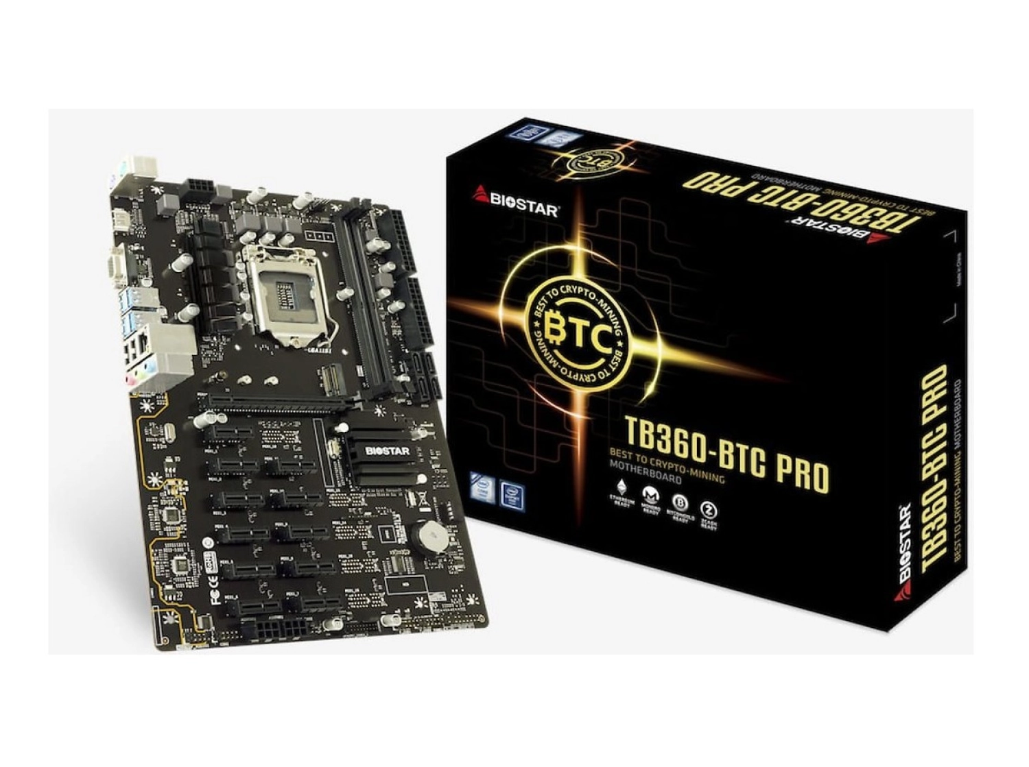 Biostar Tb360-Btc Pro Ver.6X 8.9 Nesil Lga 1151 Ddr4 2666 M.2 12'Li Ekran Girişi Hdmı Mining Anakart - Görsel 2