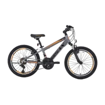 Bisan Cooper Çocuk Bisikleti 28 Cm V 20 Jant 21 Vites Füme Siyah Turuncu