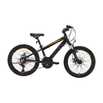 Bisan Cooper Çocuk Bisikleti 30 Cm Md 24 Jant 21 Vites Mat Siyah Turuncu