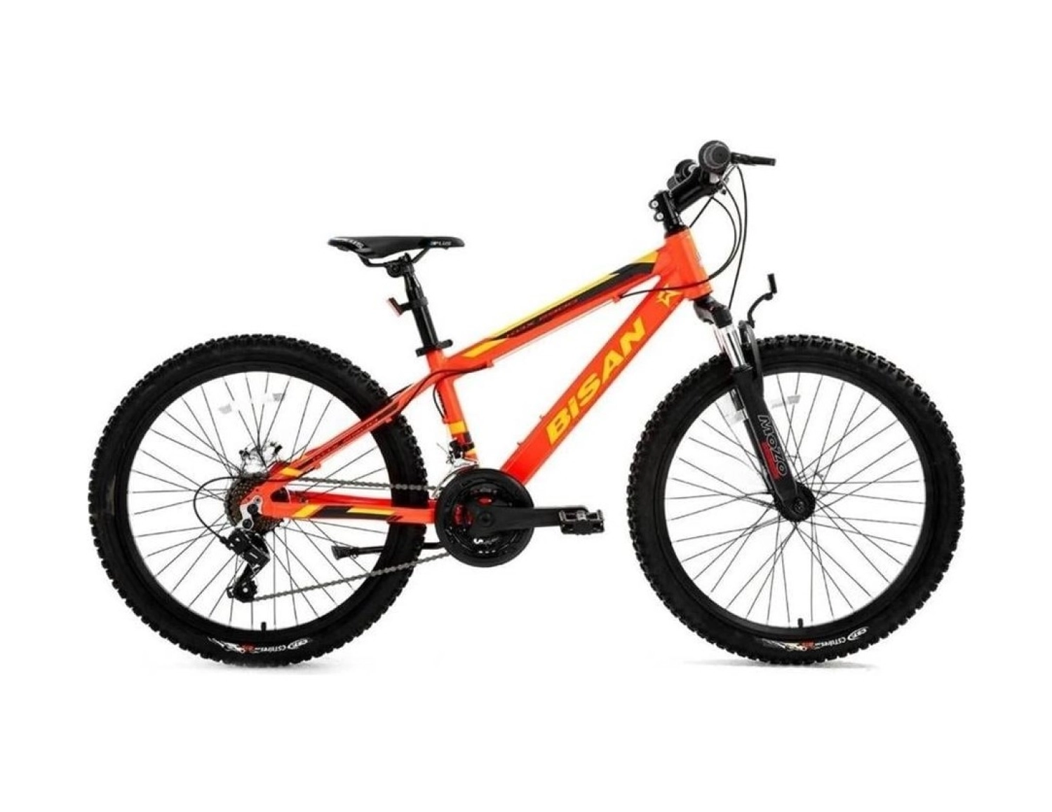 Bisan Kdx 2900 Erkek Dağ Bisikleti 32Cm V 24 Jant 21 Vites Neon Turuncu Sarı Siyah ürün görseli