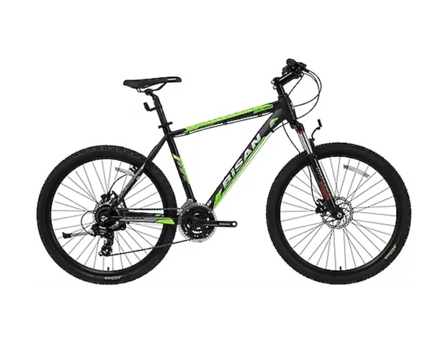Bisan Mtx 7050 Erkek Dağ Bisikleti 48Cm Hd 29 Jant 21 Vites Mat Siyah Yeşil ürün görseli
