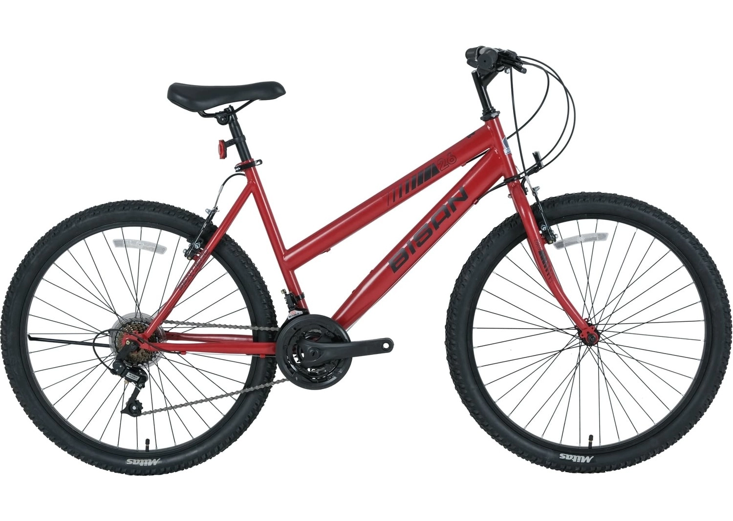 Bisan Sentıero Bayan Dağ Bisikleti 44Cm V 24 Jant 21 Vites Kırmızı Beyaz ürün görseli