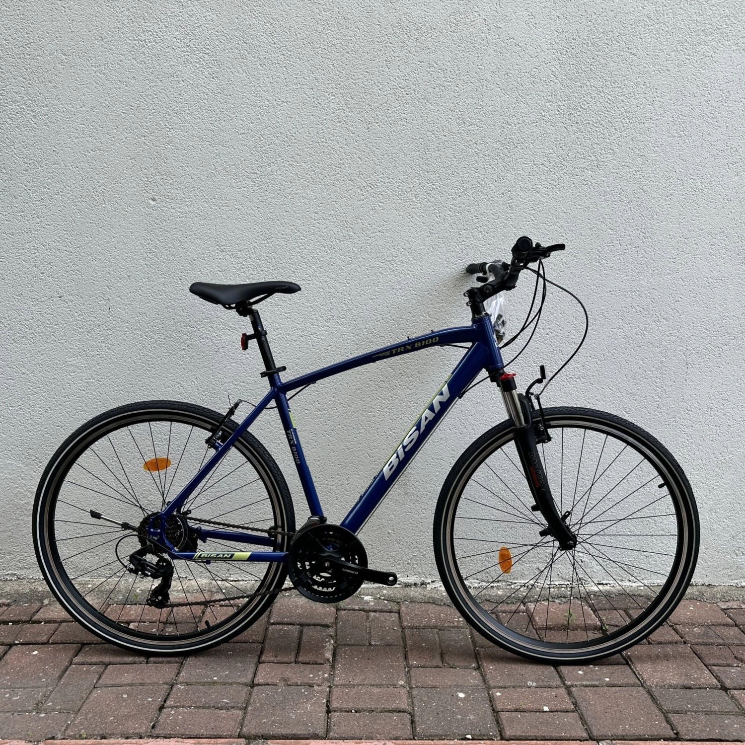 Bisan Trx 8100 21 Vites V Trekking Bisiklet Lacivert - Yeşil/Beyaz 52Cm ürün görseli