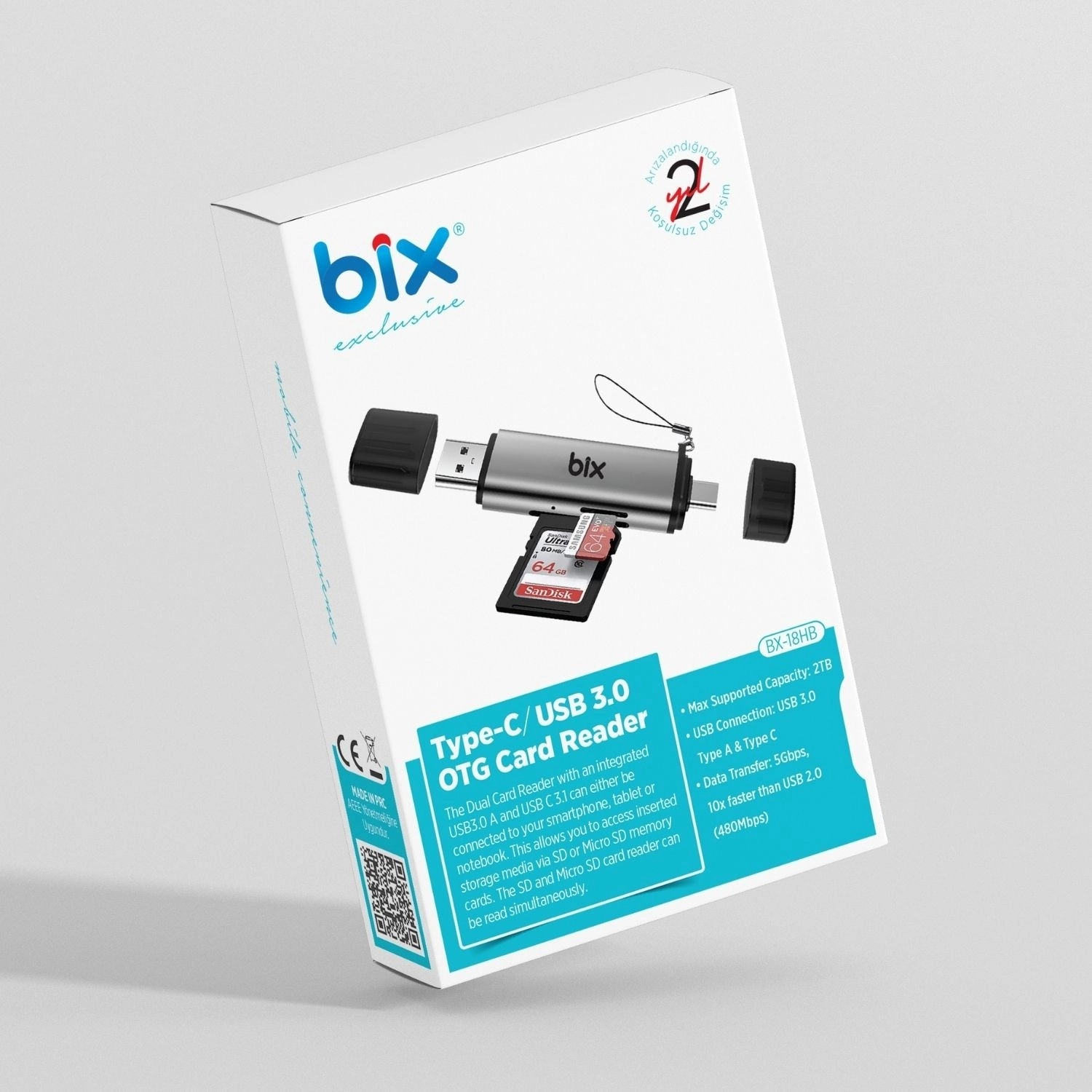 Bix Adp-11 Type-C Ve Usb 3.2 Sd Ve Micro Sd Otg Hafıza Kartı Okuyucu - Görsel 8