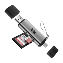 Bix Adp-11 Type-C Ve Usb 3.2 Sd Ve Micro Sd Otg Hafıza Kartı Okuyucu