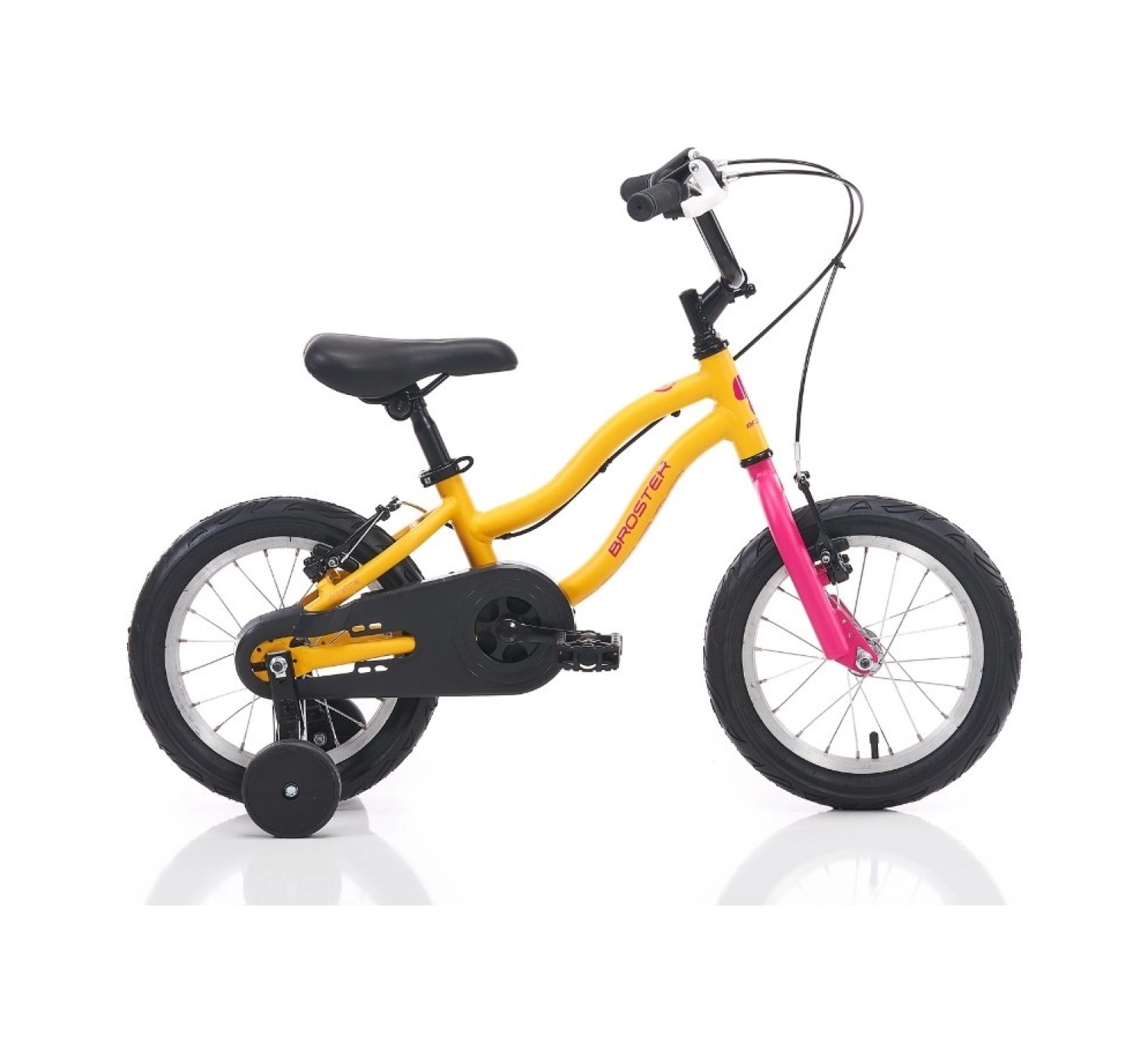 Broster Joyus - 14 Jant Alüminyum Kadro Çocuk Bisikleti - Mat Turuncu - Pembe - Görsel 2