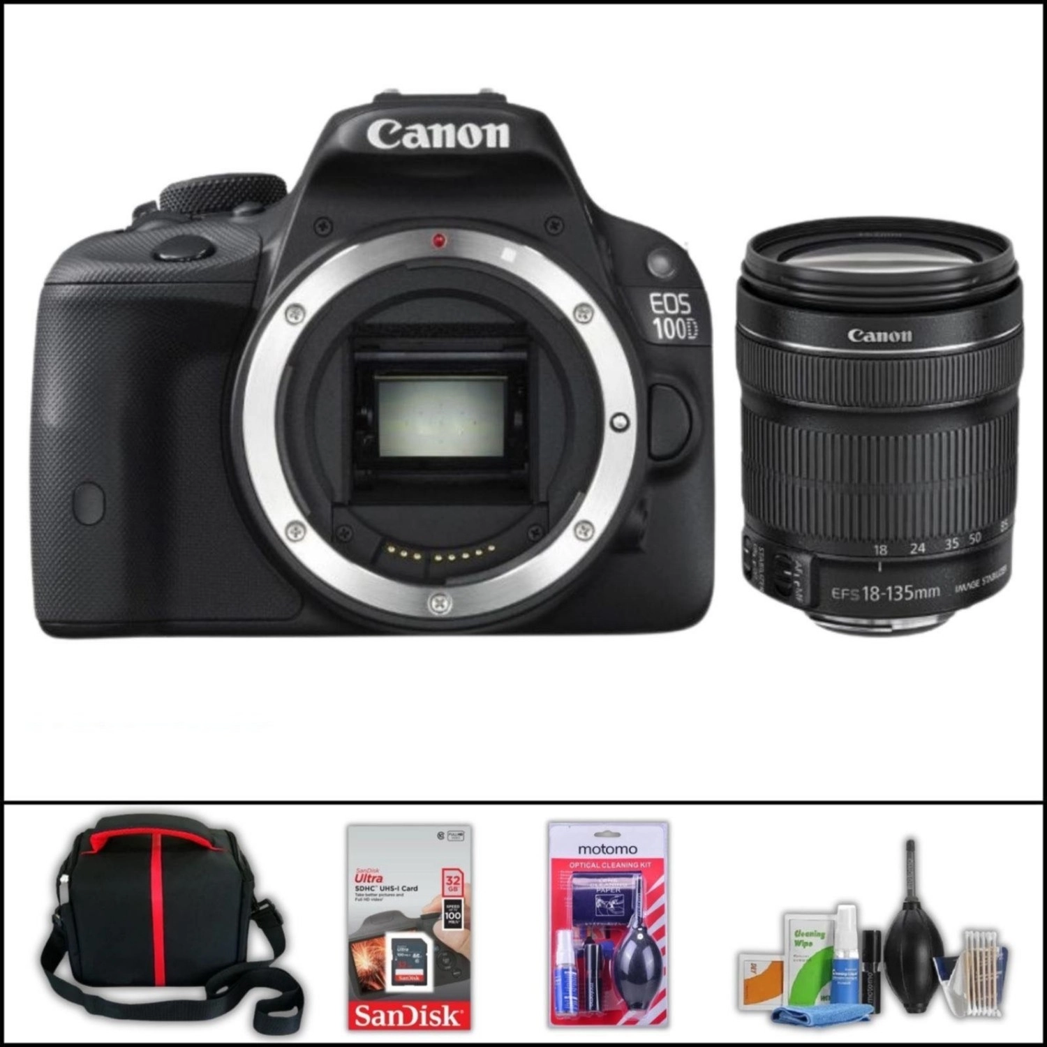 Canon Eos 100 D + 18-135 Mm Is Stm Lens Dslr Fotoğraf Makinesi ürün görseli