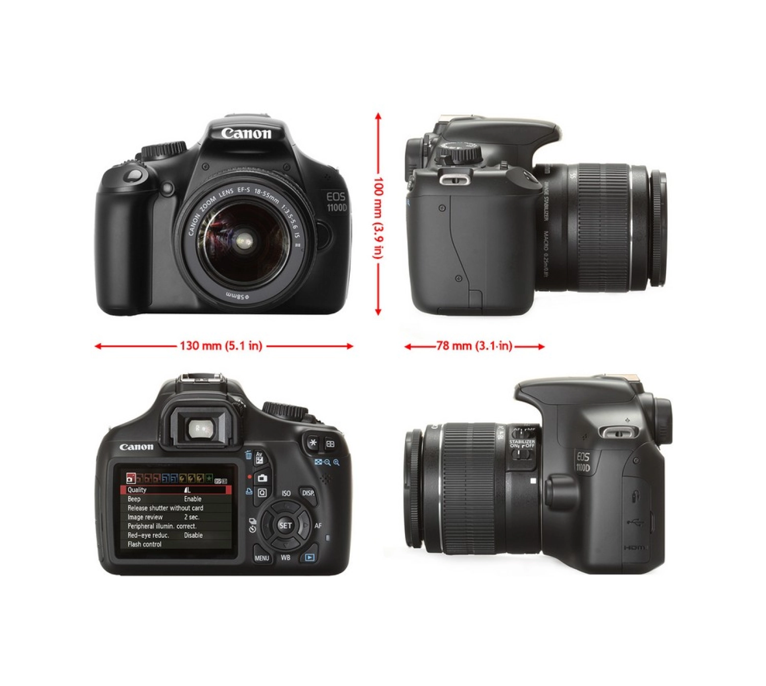 Canon Eos 1100D 18-55Mm Slr Dijital Fotoğraf Makinesi - Görsel 4