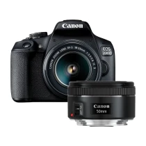 Canon Eos 2000D Dc Kit Fotoğraf Makinesi + 50Mm Lens Seti