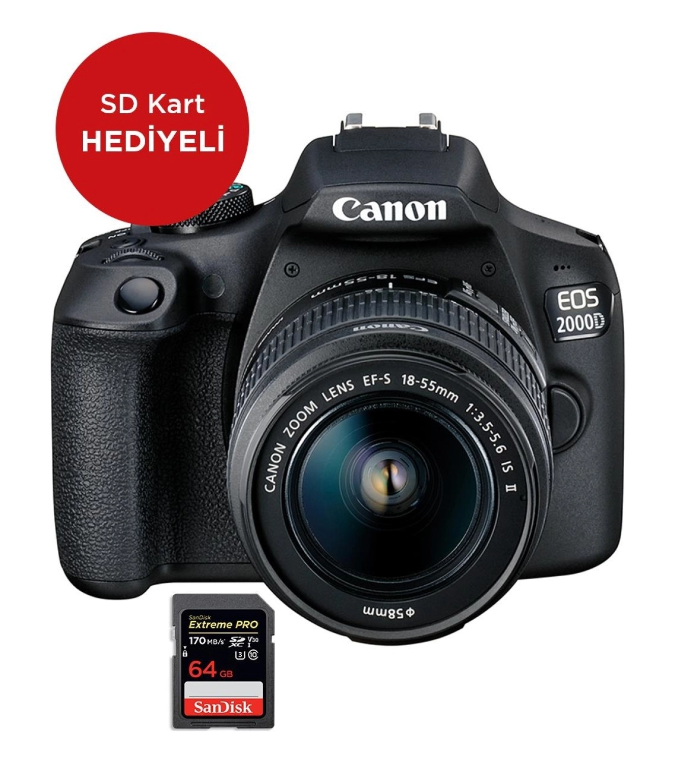 Canon Eos 2000D Is Kit Fotoğraf Makinesi ürün görseli