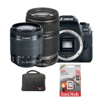 Canon Eos 77D + 18-55Mm + 55-250Mm + Hafıza Kartı + Çanta