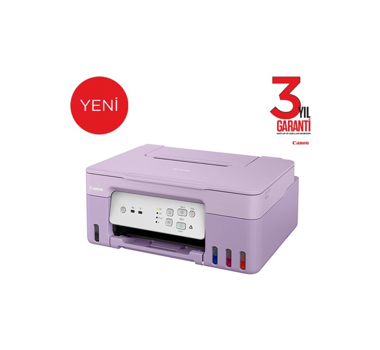 Canon G3430 Wi-Fi + Tarayıcı + Fotokopi Renkli Çok Fonksiyonlu Tanklı Mor Mürekkep Püskürtmeli Yazıcı ürün görseli