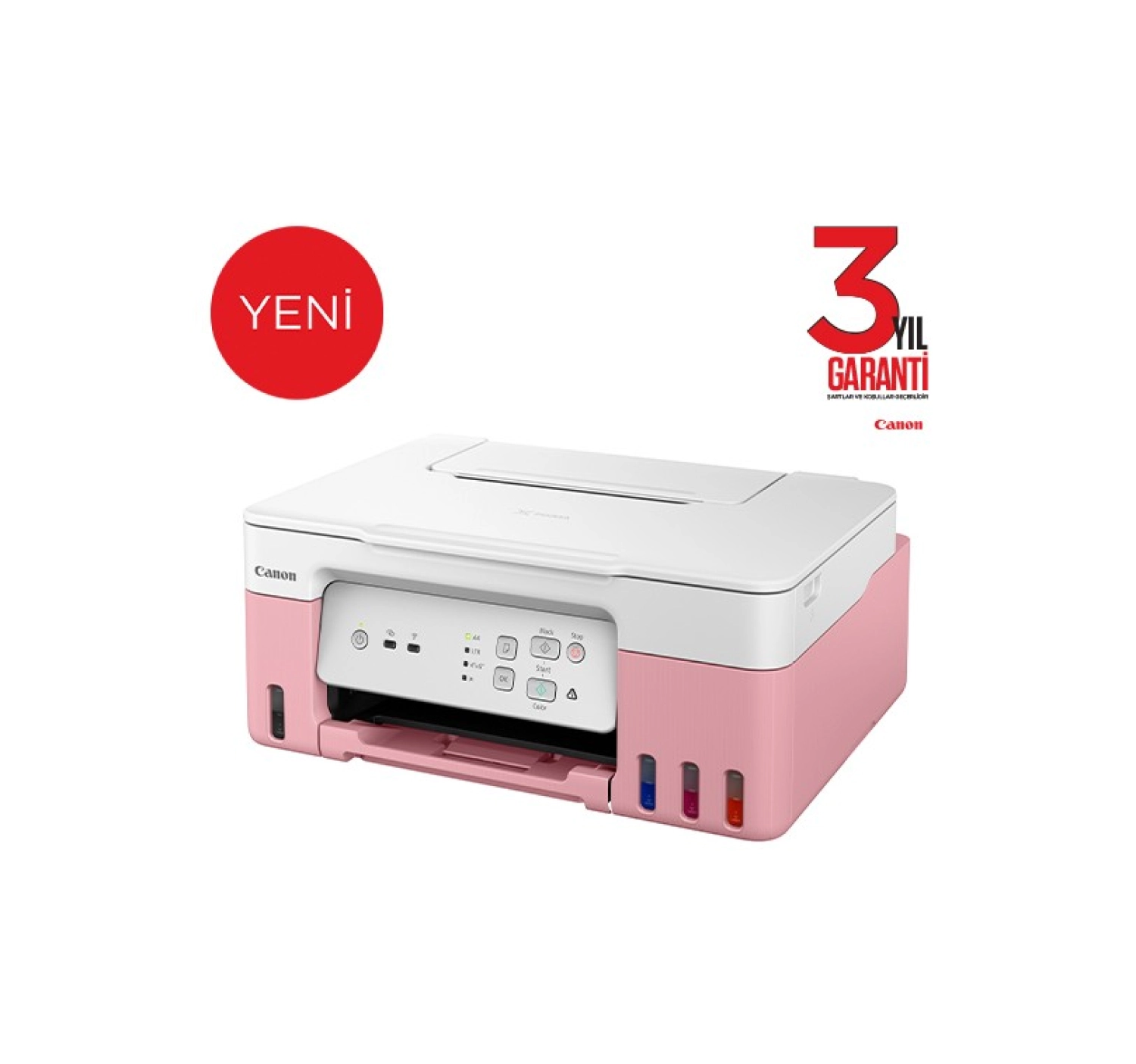 Canon G3430 Wi-Fi + Tarayıcı + Fotokopi Renkli Çok Fonksiyonlu Tanklı Pembe Mürekkep Püskürtmeli Yazıcı ürün görseli