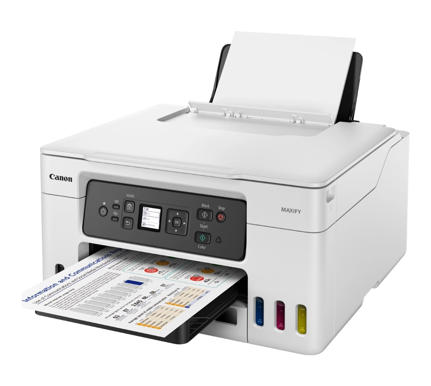 Canon Maxify Gx3040 Wi-Fi + Tarayıcı + Fotokopi Renkli Çok Fonksiyonlu Tanklı Mürekkep Püskürtmeli Yazıcı - Görsel 3