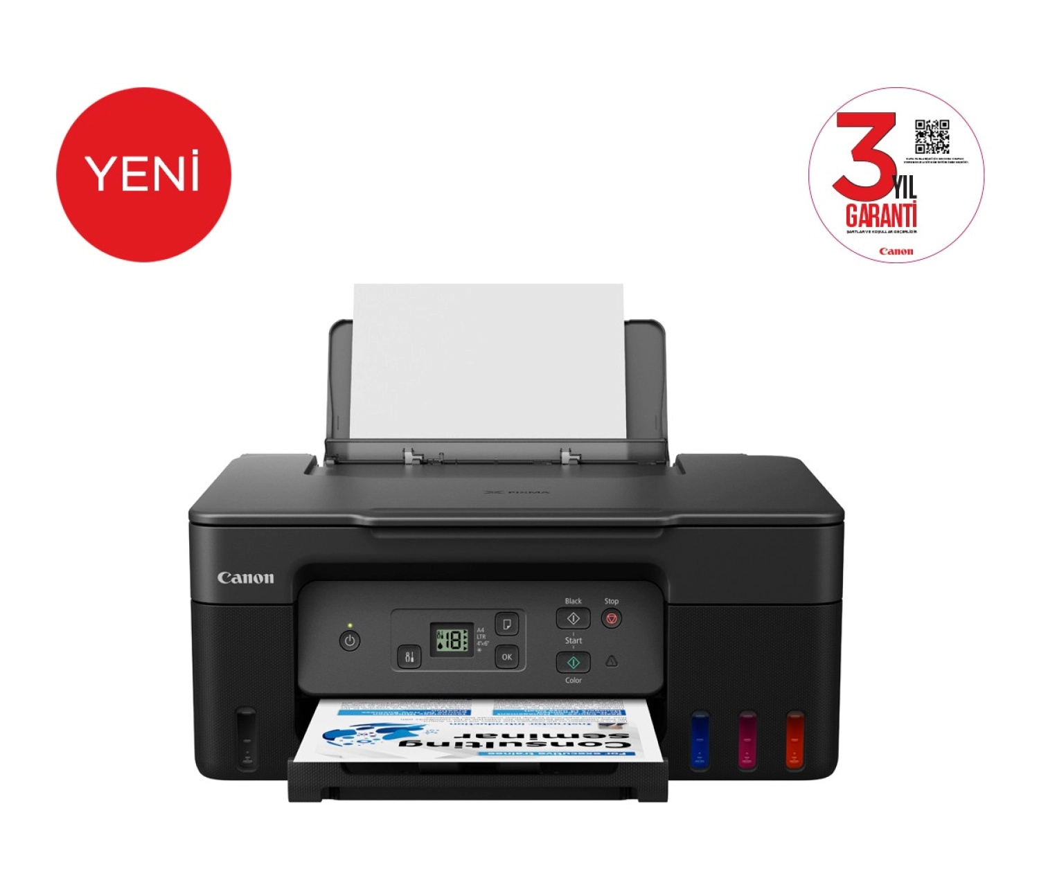 Canon Pixma G2470 Tarayıcı + Fotokopi Renkli Çok Fonksiyonlu Mürekkep Püskürtmeli Yazıcı - Görsel 2