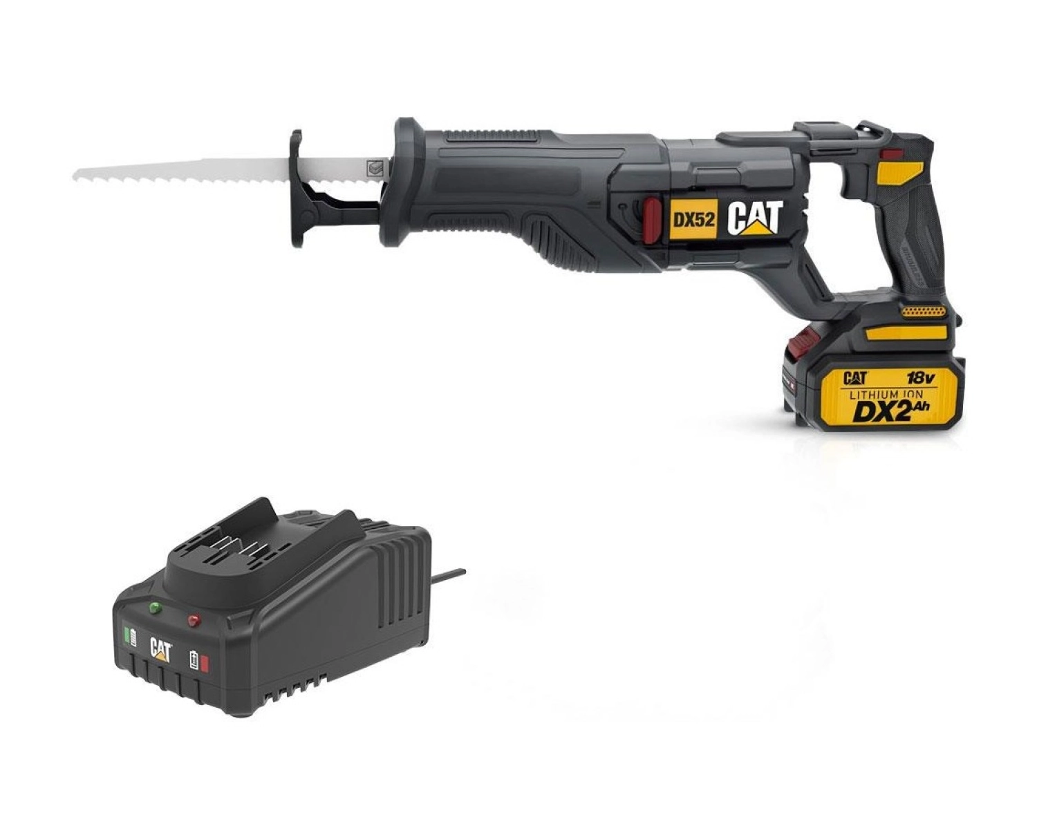 Cat Dx52Bc 18Volt 2.0Ah Li-Ion Tek Akülü Profesyonel Tilki Kuyruğu Testere - Görsel 2