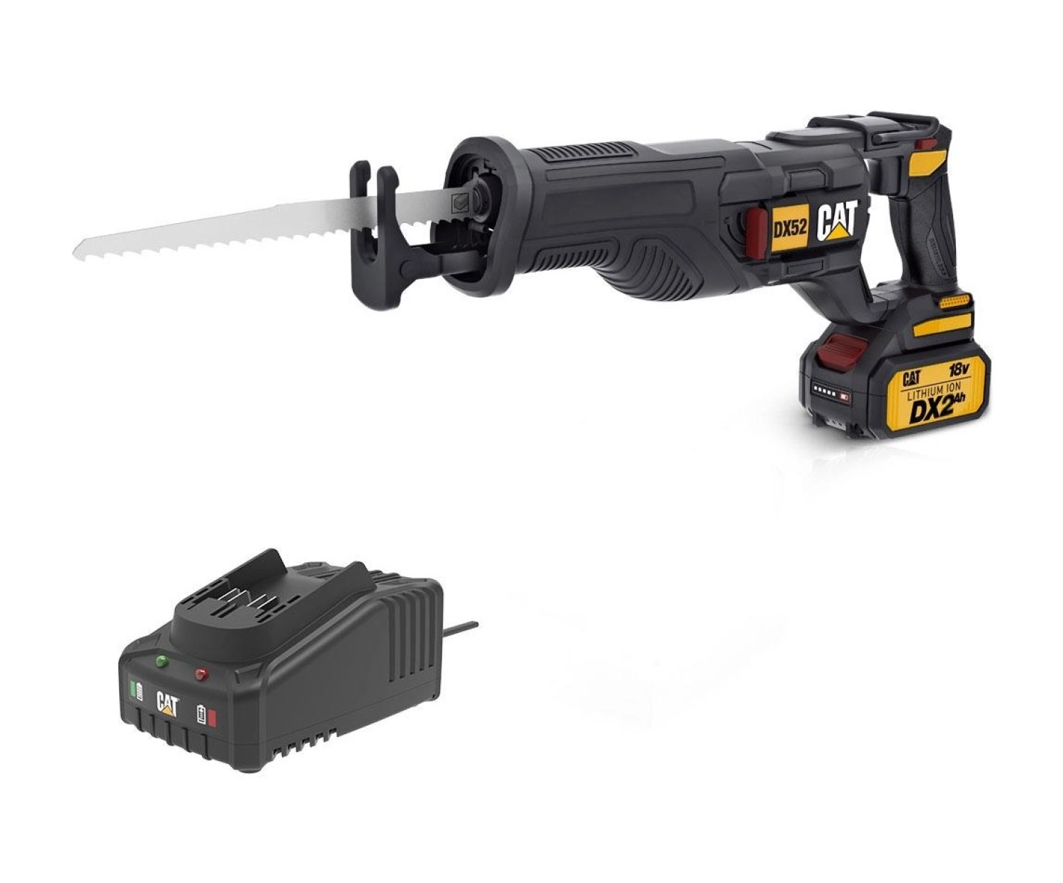 Cat Dx52Bc 18Volt 2.0Ah Li-Ion Tek Akülü Profesyonel Tilki Kuyruğu Testere ürün görseli