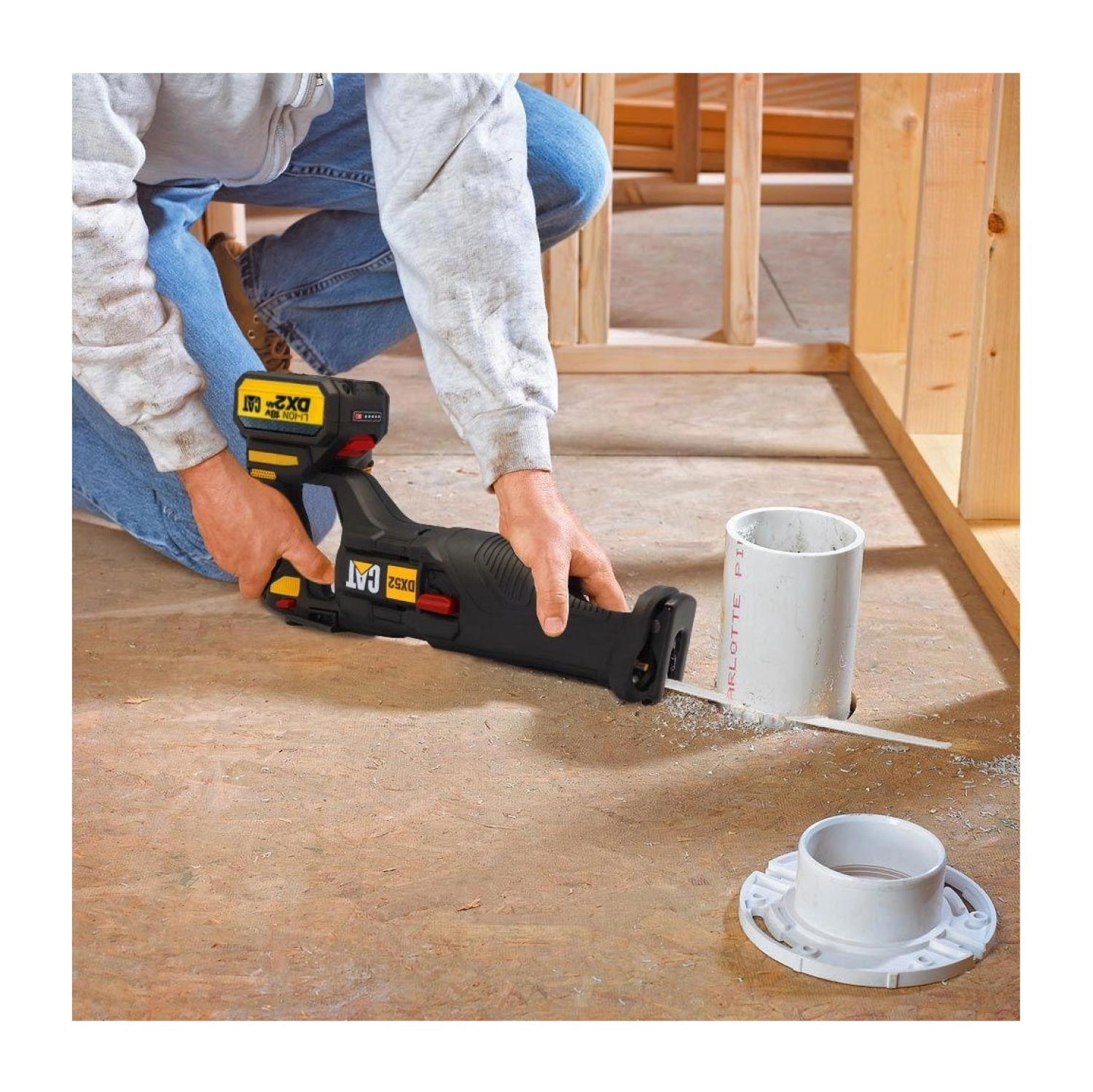 Cat Dx52Bc 18Volt 2.0Ah Li-Ion Tek Akülü Profesyonel Tilki Kuyruğu Testere - Görsel 5