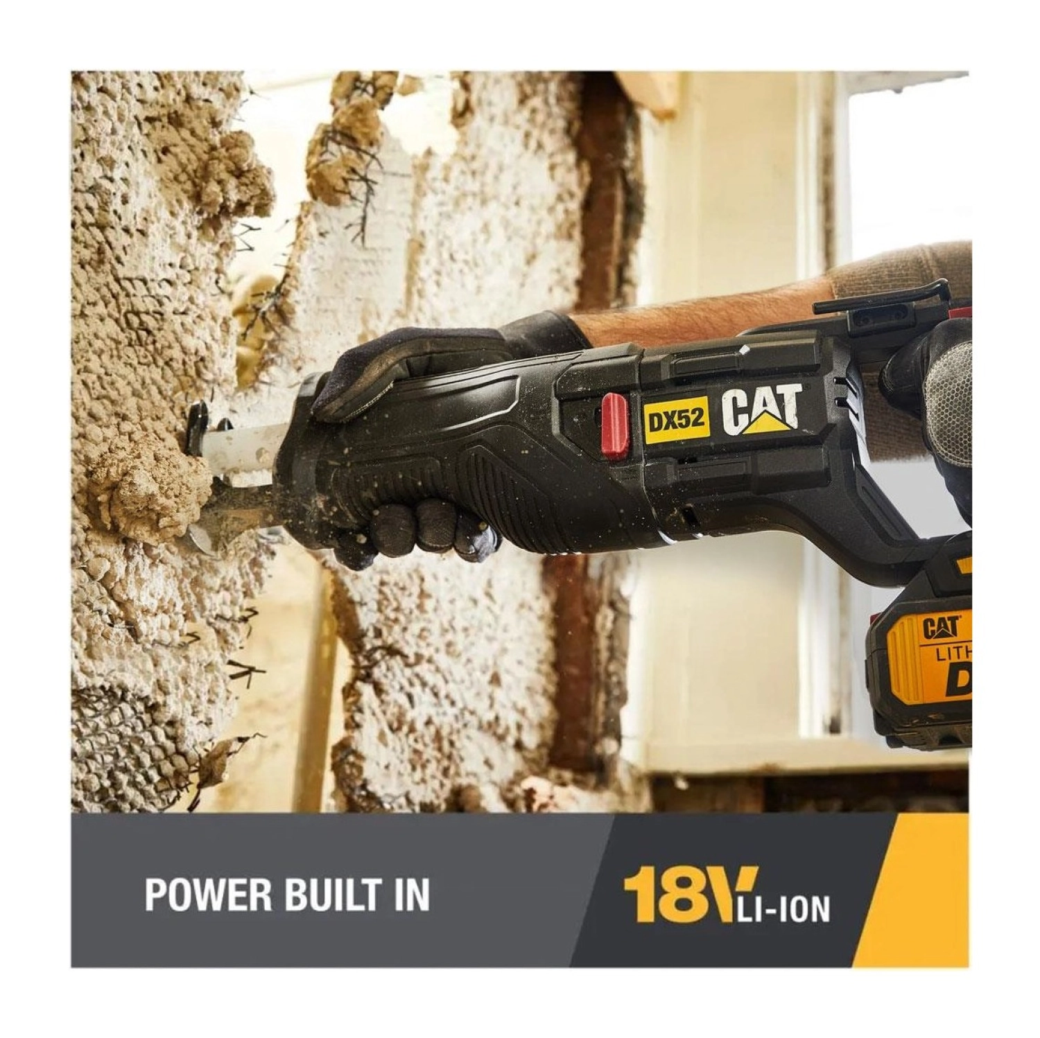 Cat Dx52Bc 18Volt 2.0Ah Li-Ion Tek Akülü Profesyonel Tilki Kuyruğu Testere - Görsel 3
