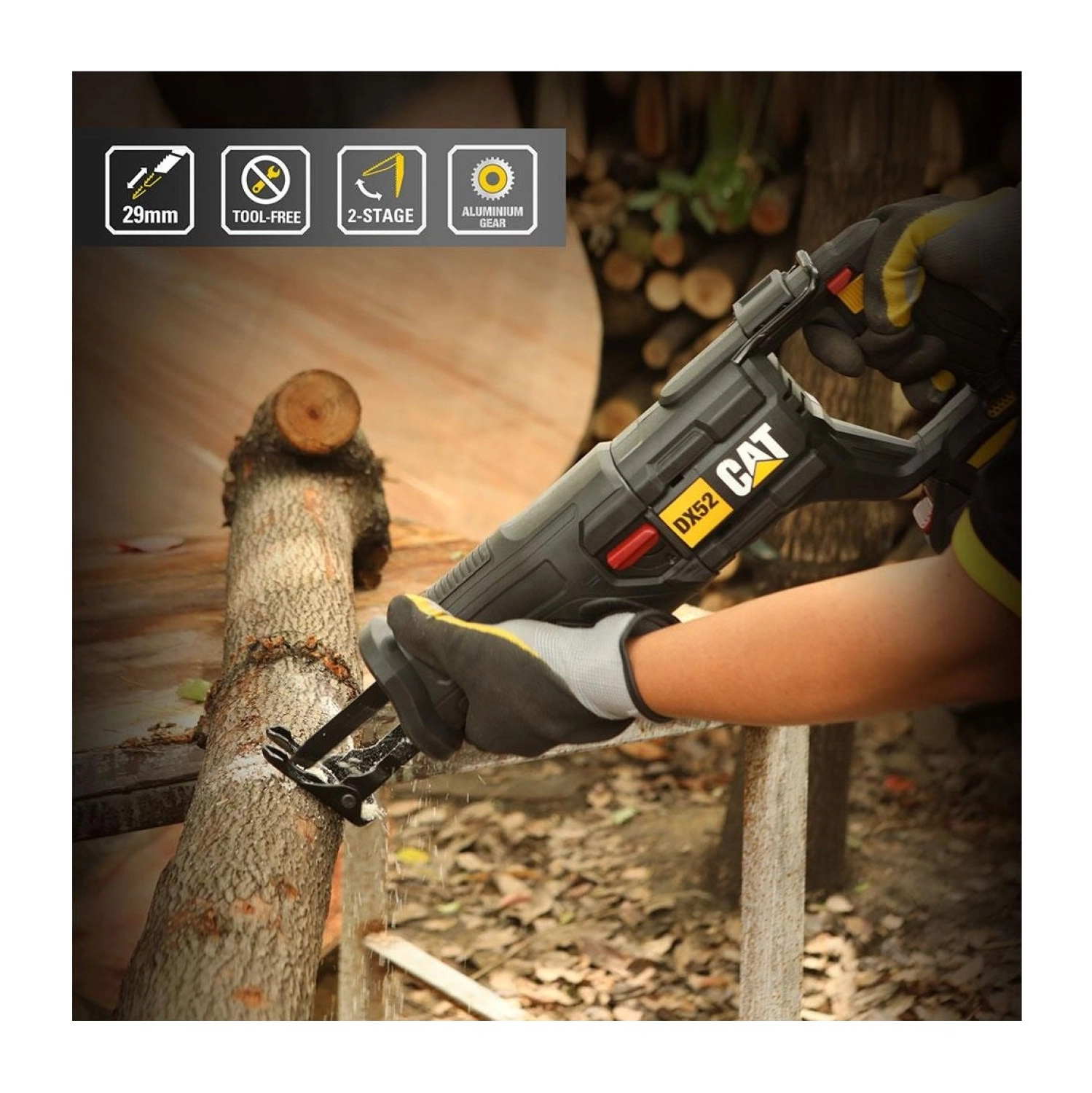 Cat Dx52Bc 18Volt 2.0Ah Li-Ion Tek Akülü Profesyonel Tilki Kuyruğu Testere - Görsel 4