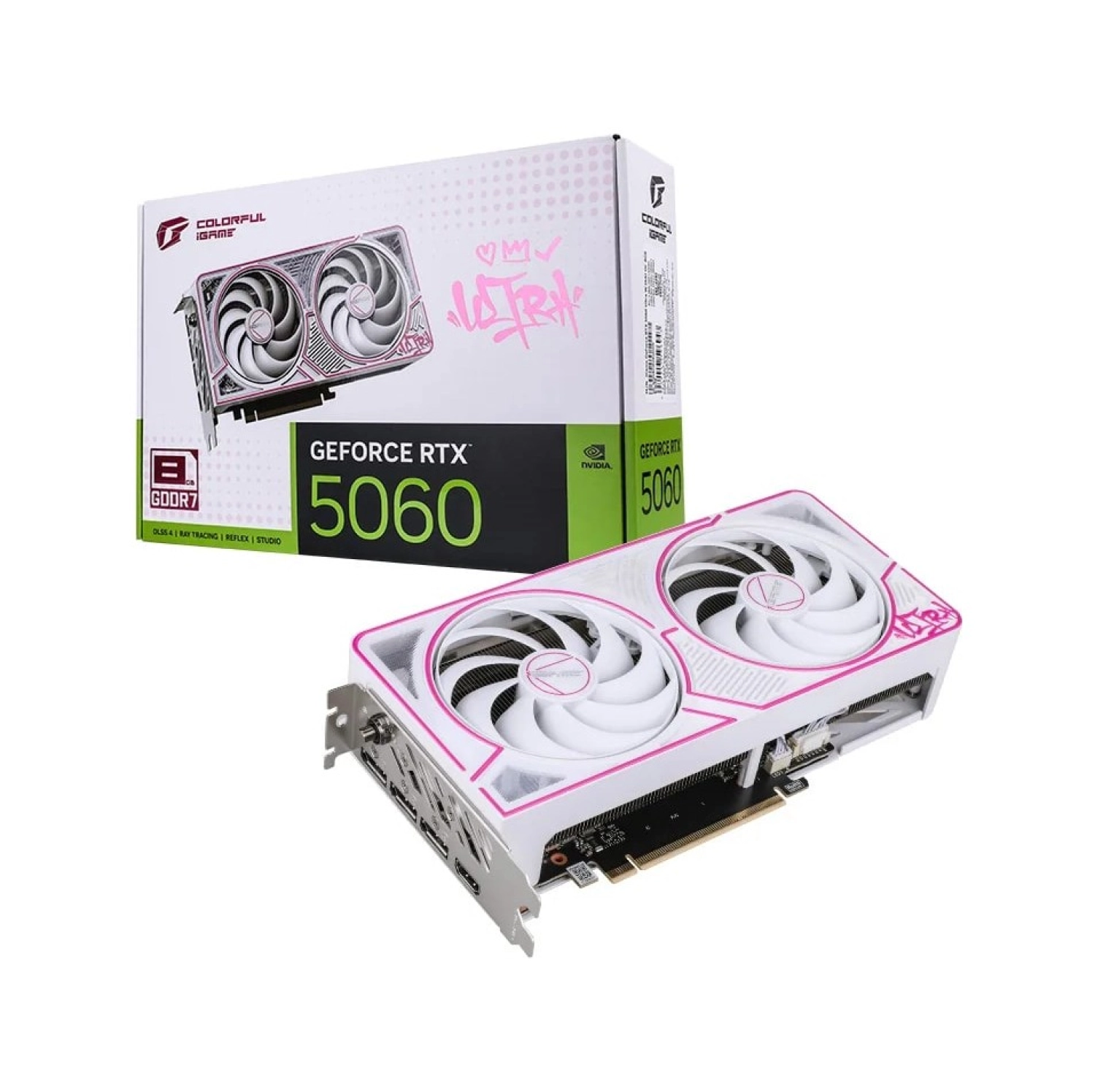 Colorful Igame Geforce Rtx 5060 Ultra W Duo Oc Gddr7 128Bit (Oc 8Gb-V) 8Gb Gaming (Oyuncu) Ekran Kartı ürün görseli