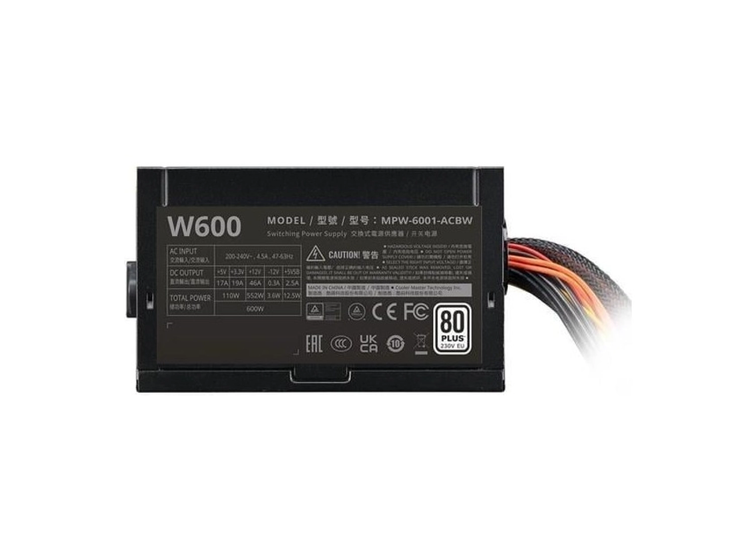Cooler Master Coolermaster 600W 80+ Elıte Nex Mpw-6001-Acbw-Beu Power Supply - Görsel 4