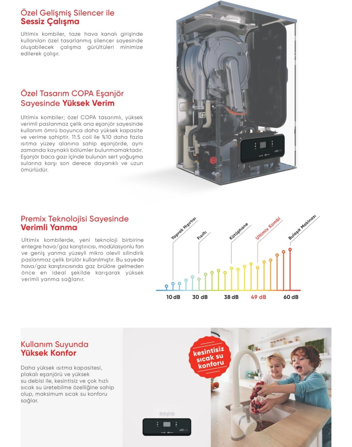 Copa Ultimix 18/24 Kw Hermetik Tam Yoğuşmalı Kombi - Görsel 4