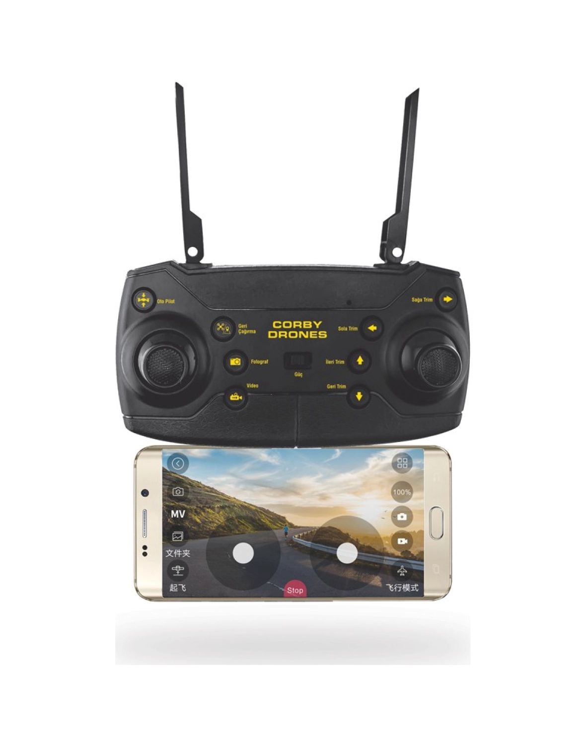 Corby Cx015 Wifi Kameralı Katlanabilir 1080P Smart Drone - Görsel 8