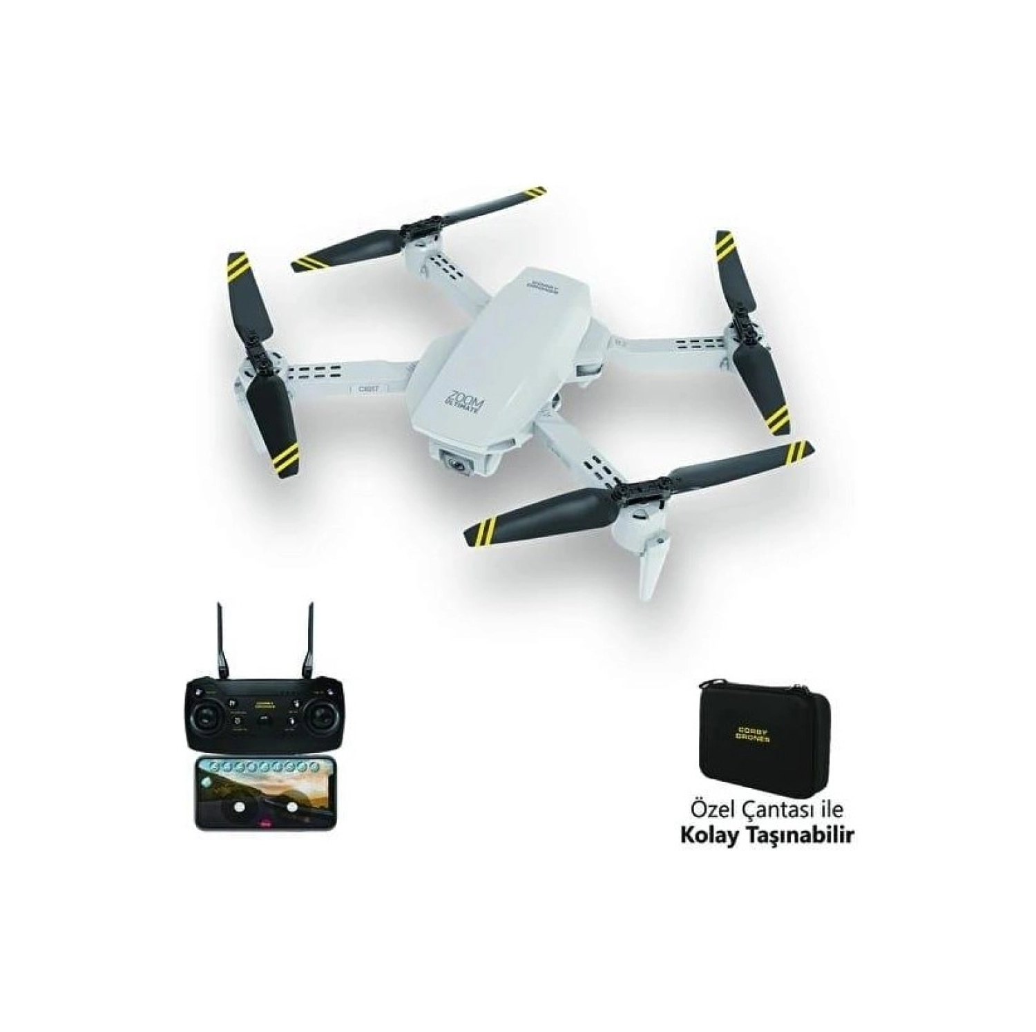 Corby Cx017-2B Yedek Bataryalı 1080 P Kamera Ve Çanta Zoom Ultimate Smart Drone - Görsel 3