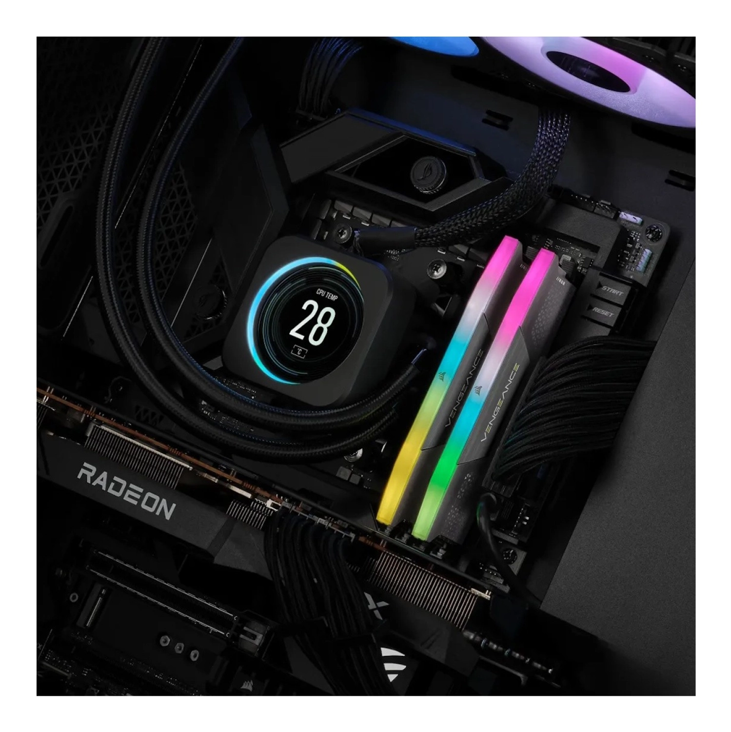 Corsair Corsaır Vengeance Rgb 16Gb (1 X 16Gb) Ddr5 6000 Cl36-44-44-96 1.35V Intel Xmp & Amd Expo - Gri (Cmh16Gx5M1E6000Z36) - Görsel 4