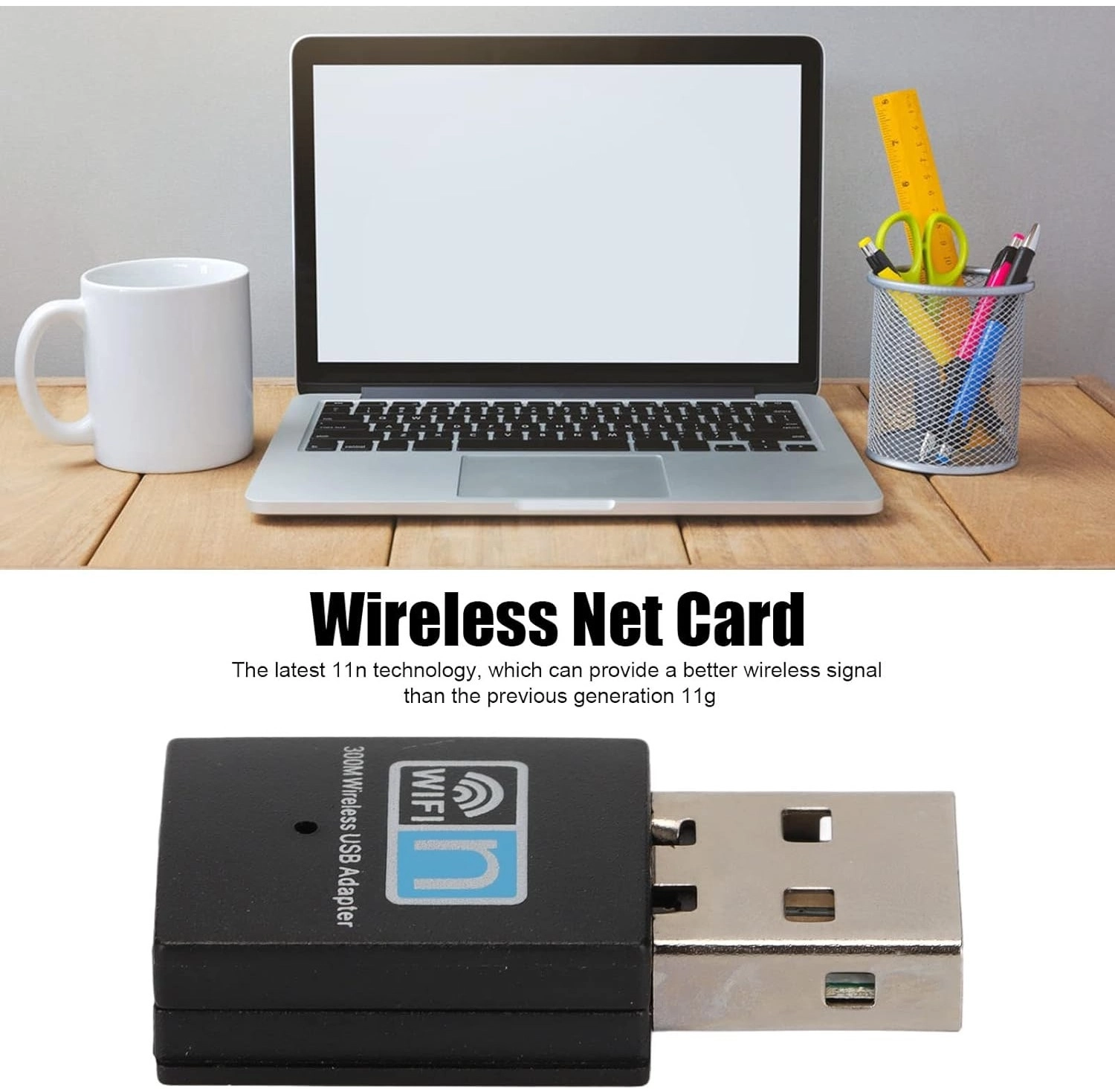 Coverzone Wifi Adaptörü, Usb 2.0 Arayüzü Abs Malzeme Basit Kullanım Kablosuz Ağ Adaptörü Ev Için Seyahat Için Bilgisayar Için Zr628 - Görsel 2
