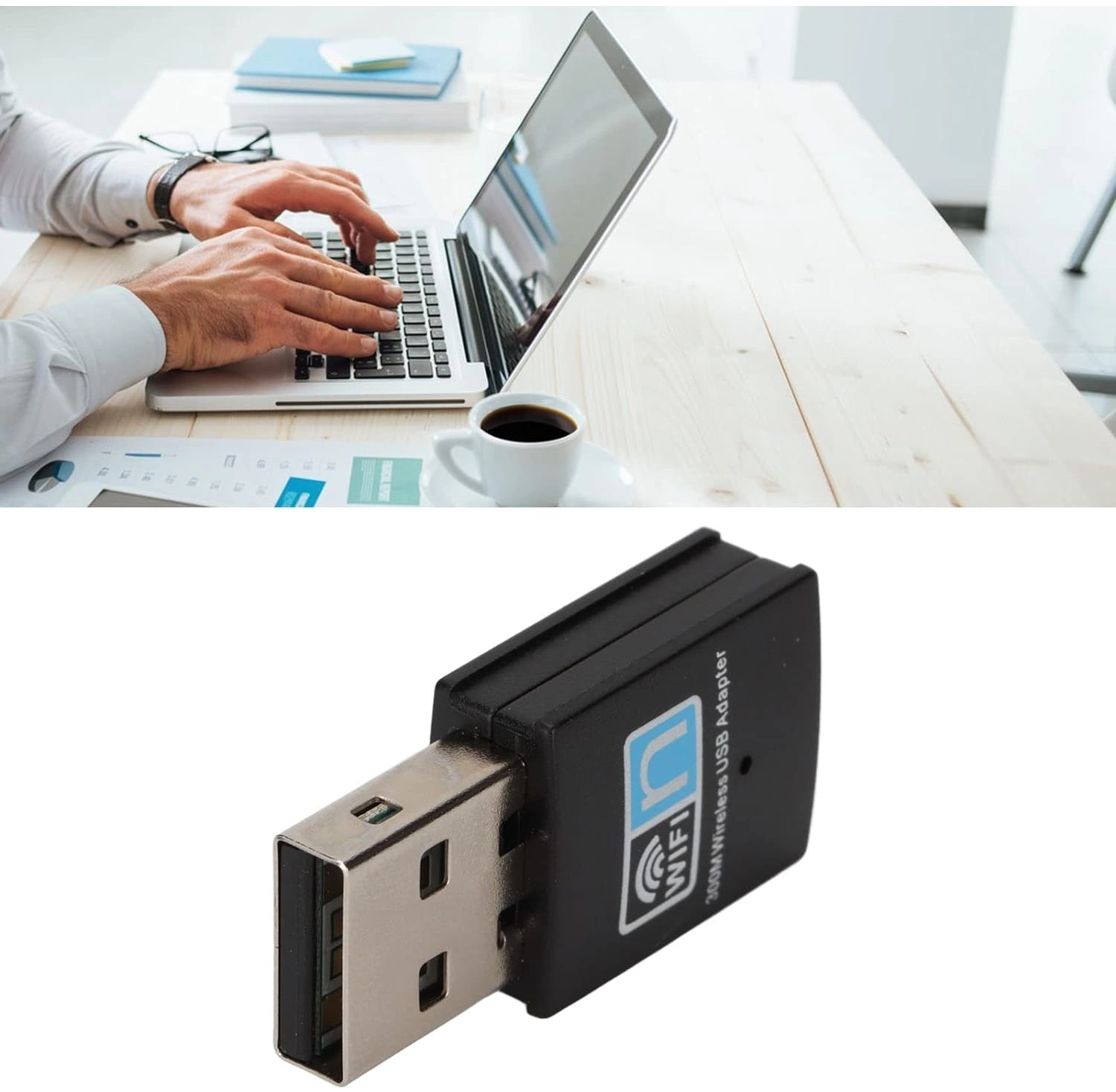 Coverzone Wifi Adaptörü, Usb 2.0 Arayüzü Abs Malzeme Basit Kullanım Kablosuz Ağ Adaptörü Ev Için Seyahat Için Bilgisayar Için Zr628 - Görsel 4