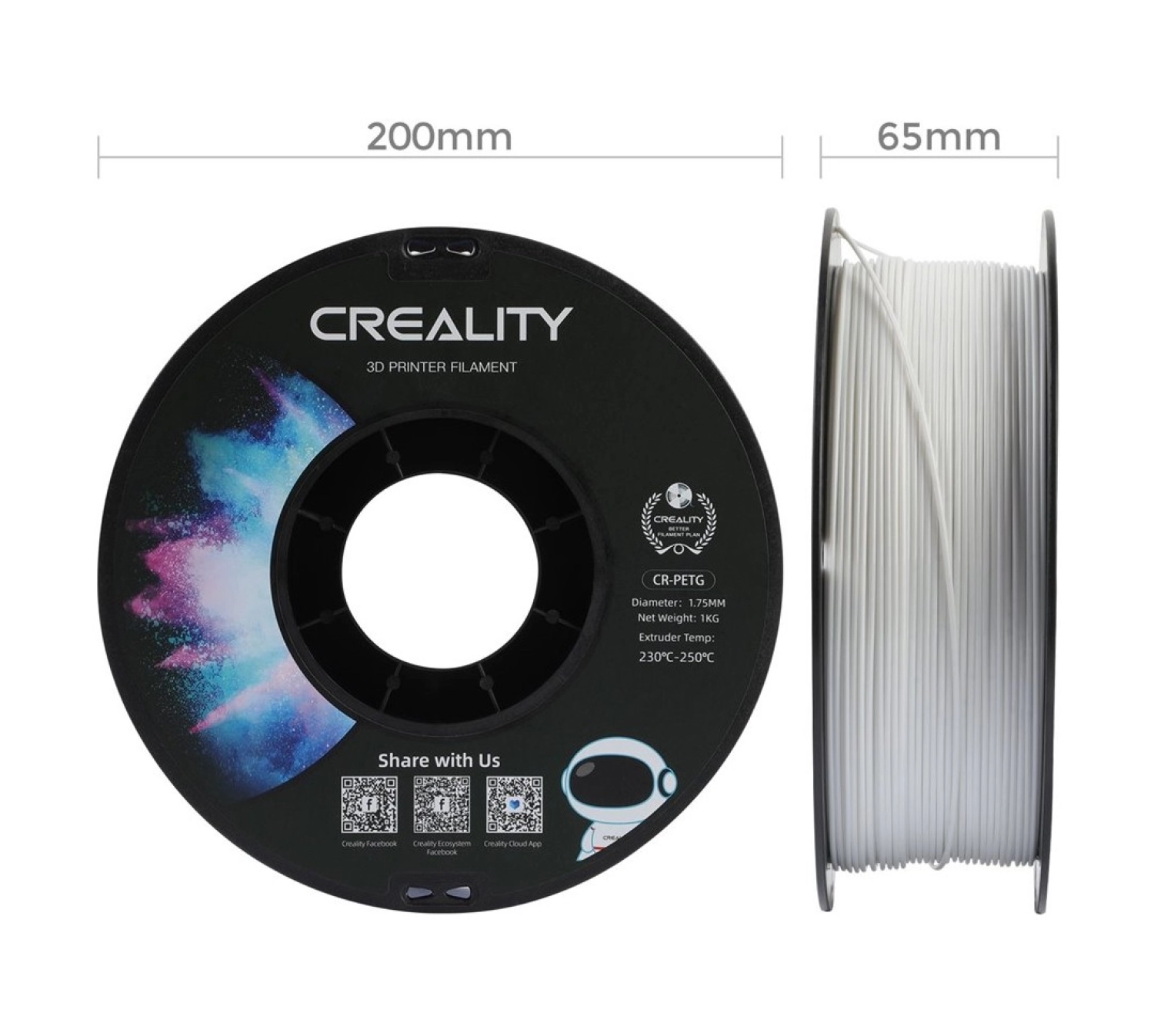 Creality Cr-Petg Beyaz Filament 1.75Mm - - Görsel 4