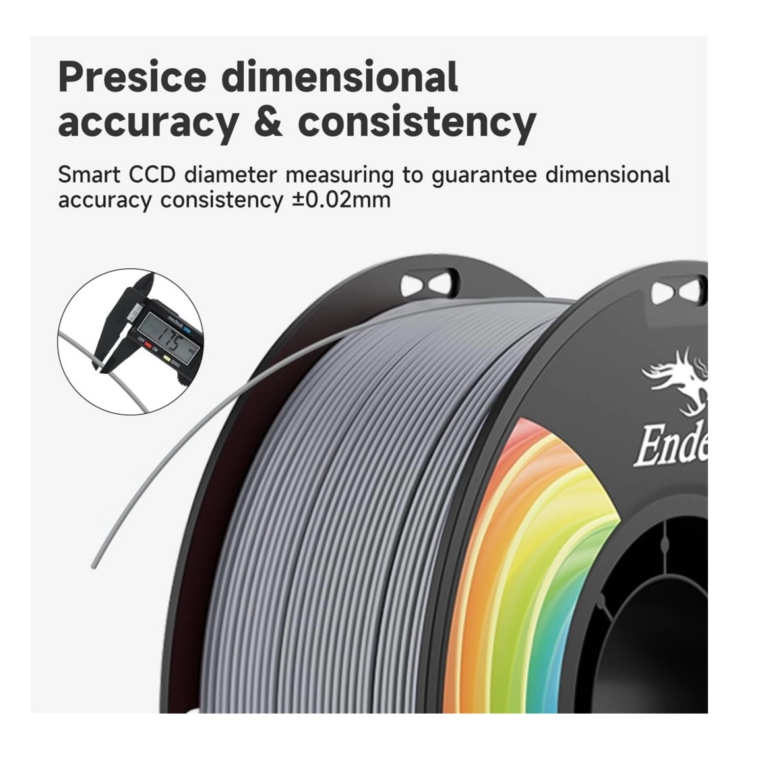 Creality Ender Pla+ Filament Gri 1.75Mm - Görsel 2