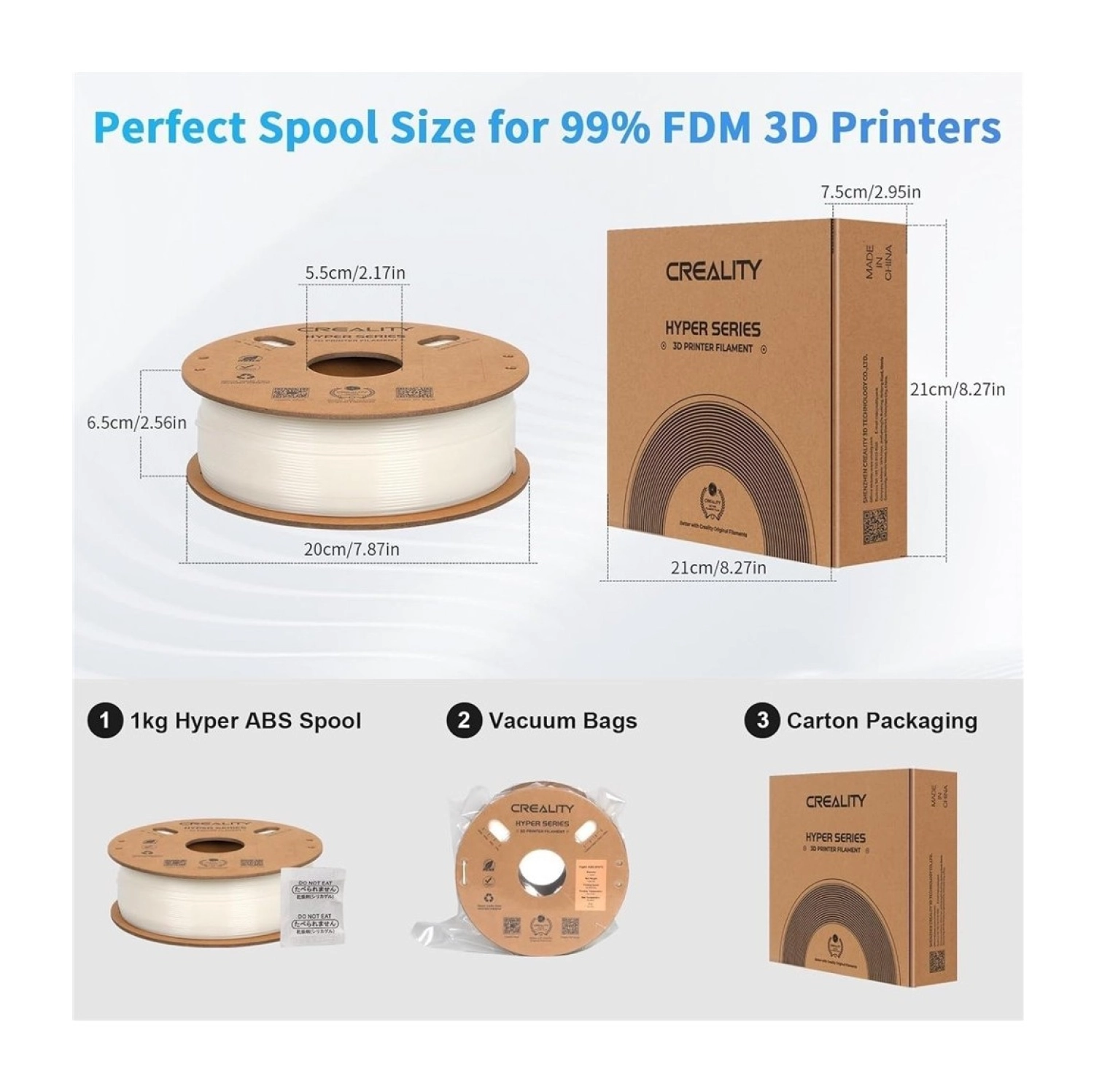 Creality Hyper Abs Beyaz Filament 1.75Mm 1000Gr - Görsel 4