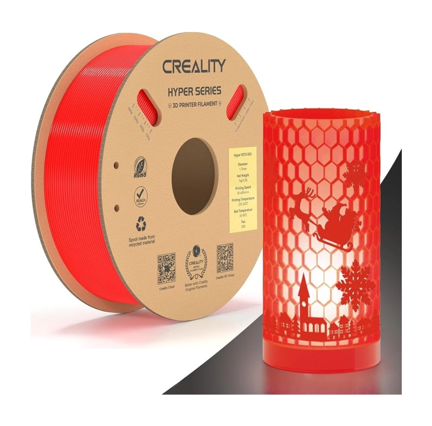Creality Hyper Petg Kırmızı Filament 1.75Mm ürün görseli