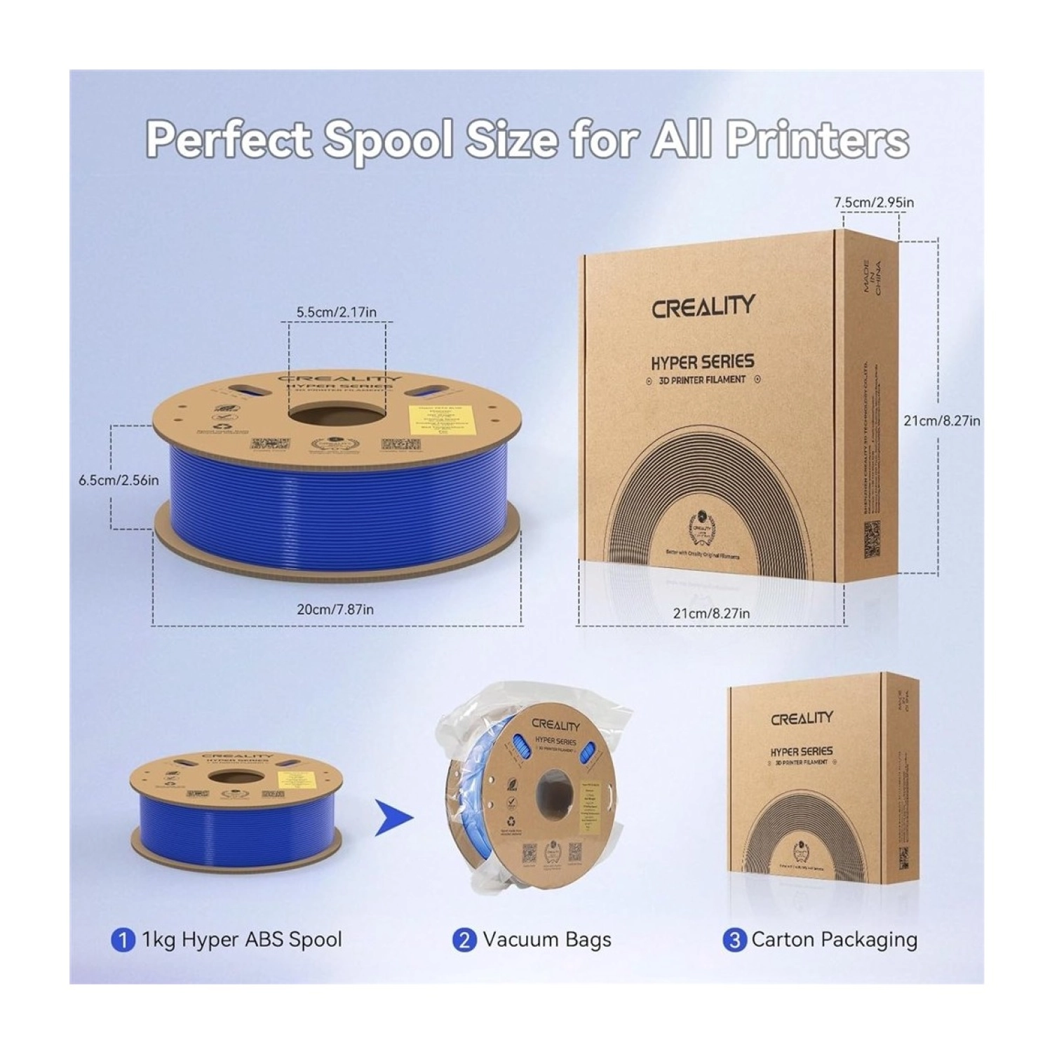 Creality Hyper Petg Mavi Filament 1.75Mm - - Görsel 5