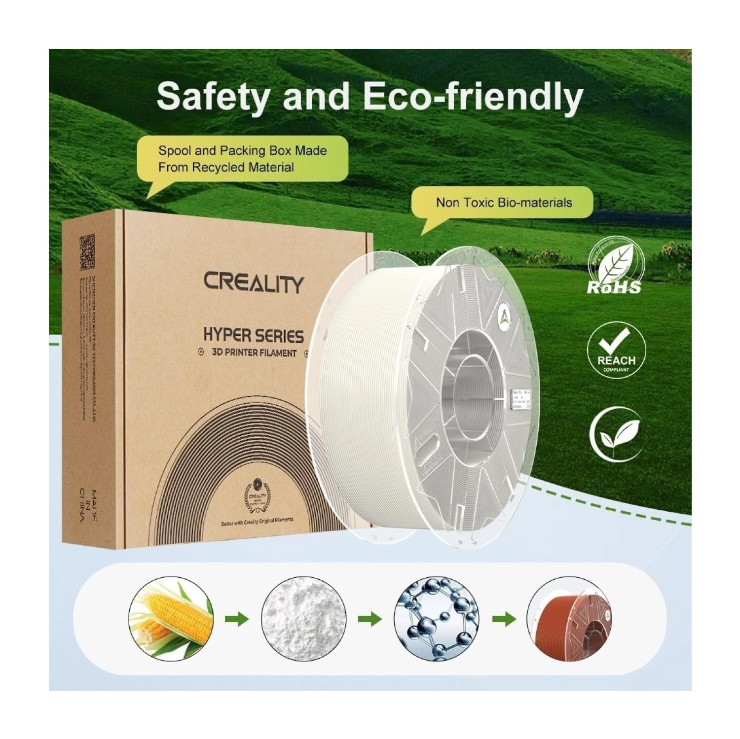 Creality Hyper Pla Rfıd Beyaz Filament 1.75Mm - Görsel 2