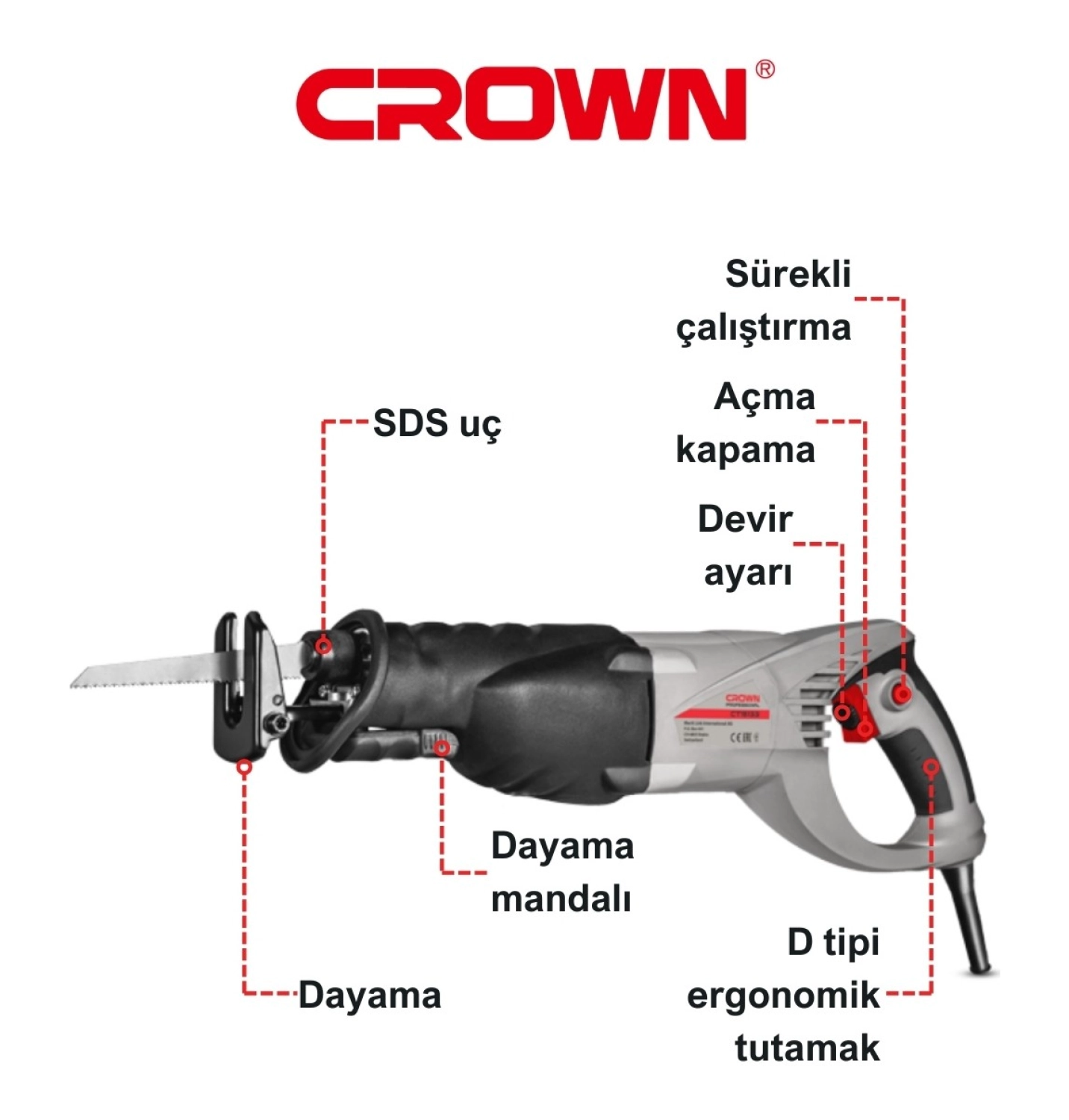 Crown Crowntilki Kuyruğu 1010 W Ct15133 | Profesyonel Tilki Kuyruğu Testere - Görsel 3