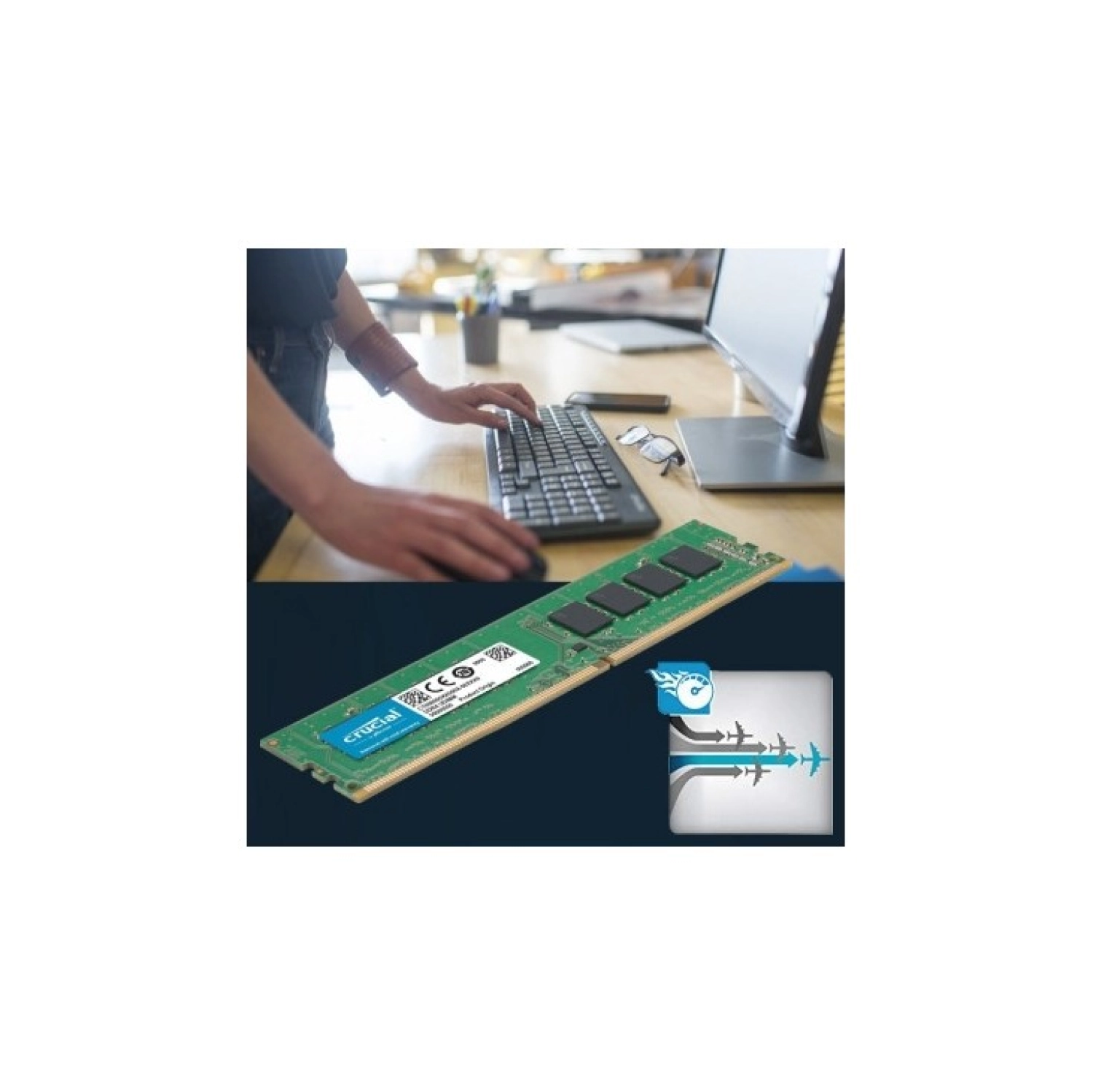 Crucial 8Gb 2666Mhz Udimm Cl19 Ddr4 Ram Cb8Gu2666 - Görsel 5