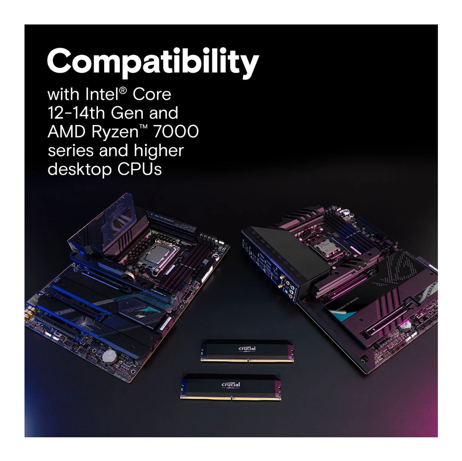 Crucial Pro Oc 32Gb Kit (2X16Gb) Ddr5 6400 Udımm Masaüstü Pc Ram Bellek Cp2K16G64C38U5B - Görsel 3