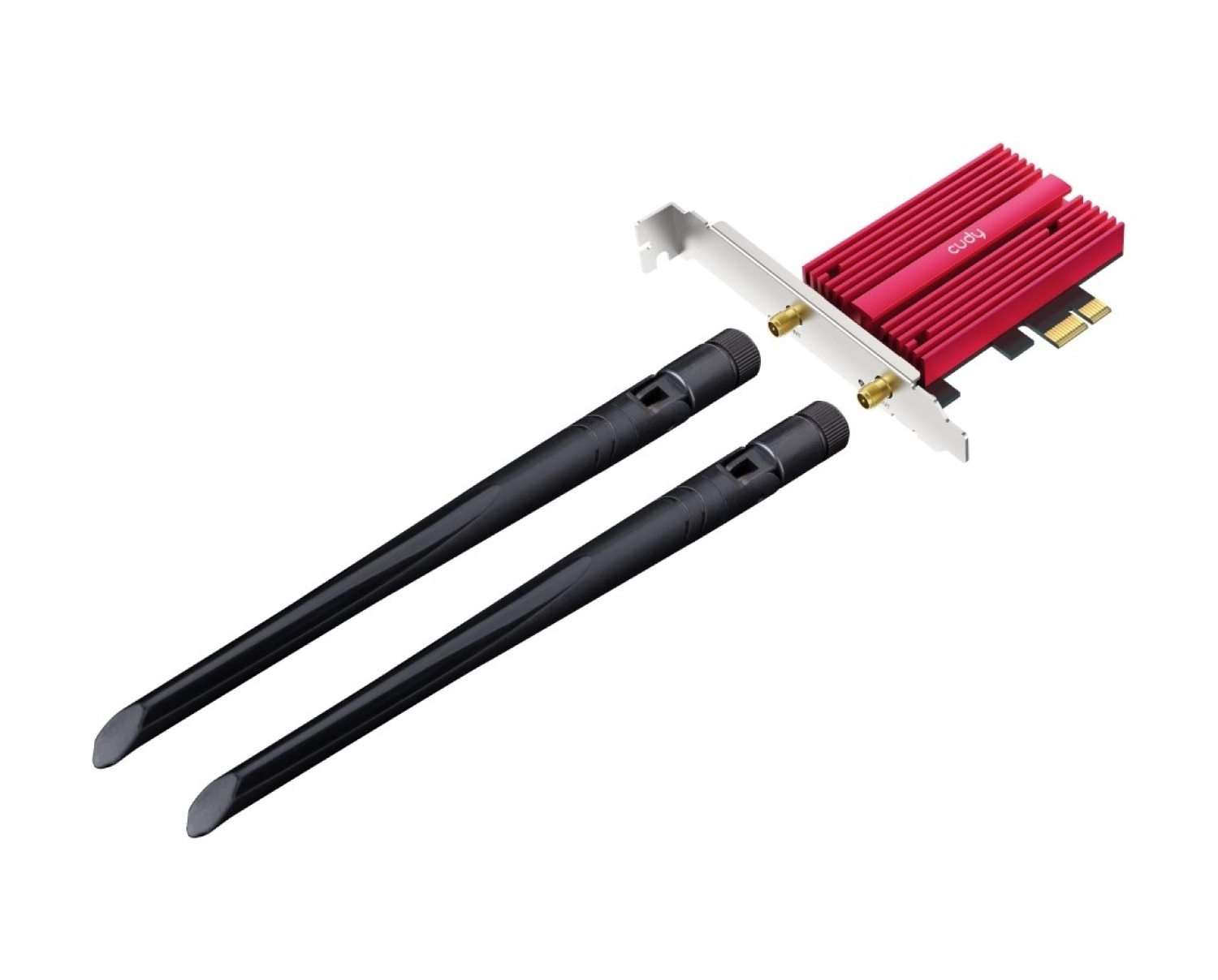 Cudy We3000S Ax5400Mbps 2.4G/5G/6Ghz 2*5Dbi Anten Bt5.2 Mu-Mımo Kablosuz Wi-Fi 6E Pcıe Adaptör - Görsel 3