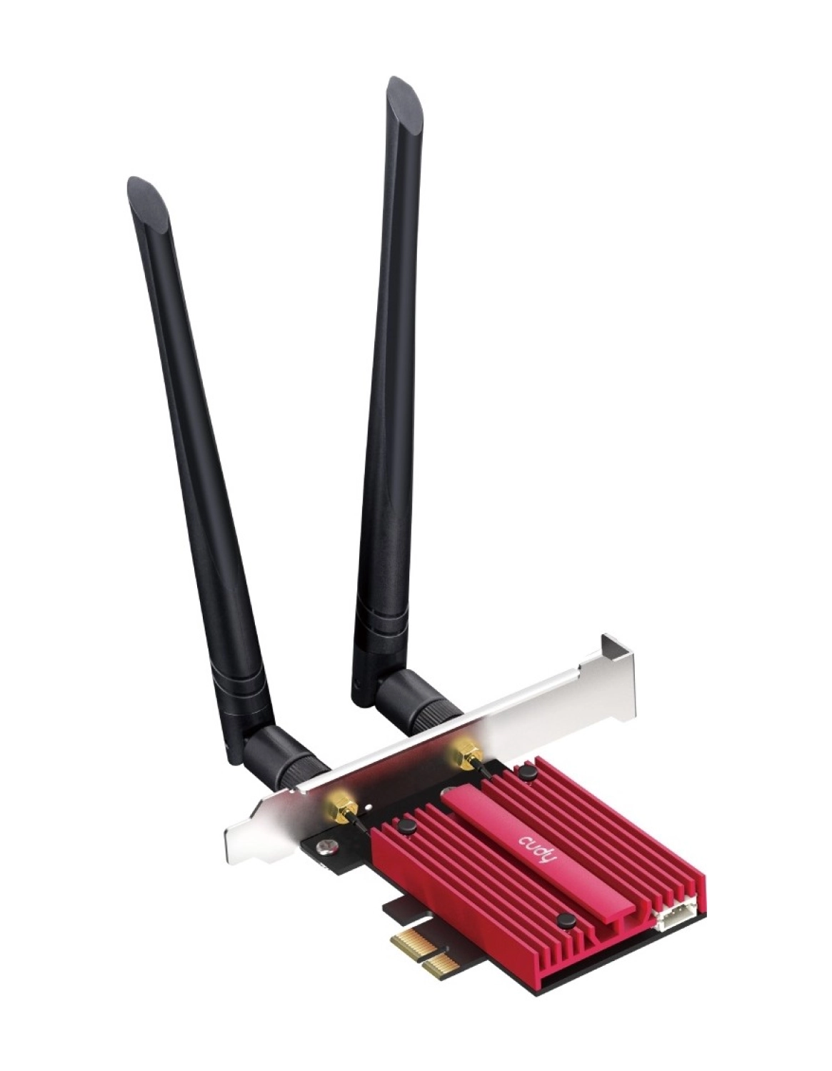 Cudy We3000S Ax5400Mbps 2.4G/5G/6Ghz 2*5Dbi Anten Bt5.2 Mu-Mımo Kablosuz Wi-Fi 6E Pcıe Adaptör ürün görseli