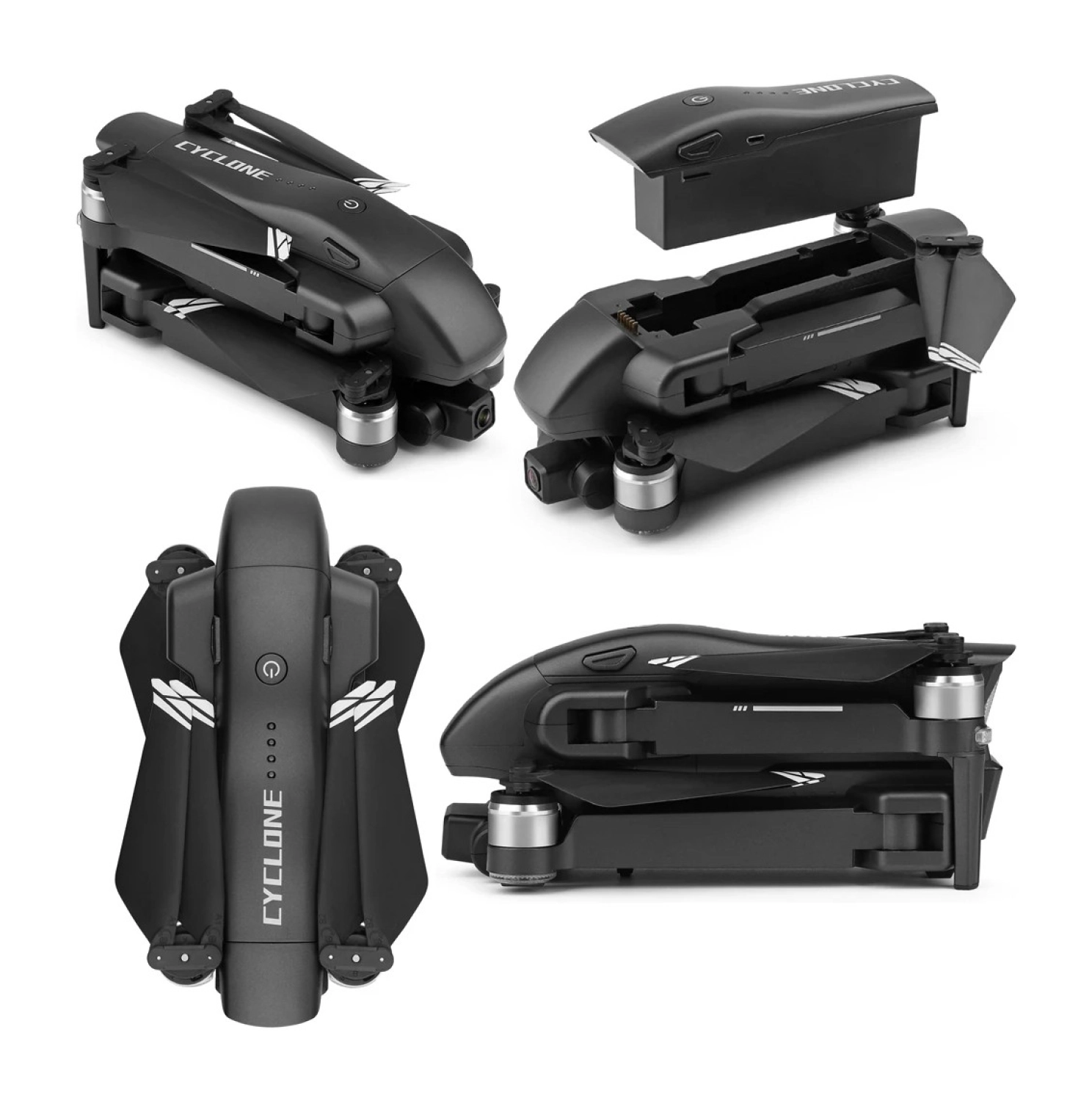 Cyclone 30Dk Uçuş 4K 5G Wifi Gps Drone Çift Eksen Gimbal Kamera Fırçasız Motor Katlanabilir Taşıma Çantalı - Görsel 5